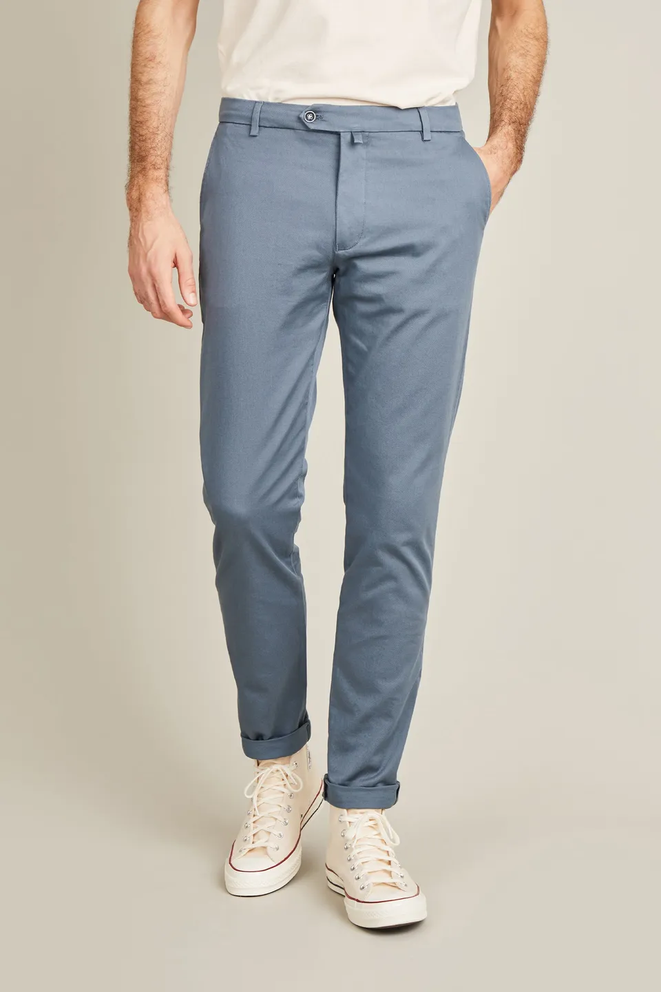 le-pantalon-chinos-homme-chino-bleu-jasmin-coton-semi-slim image 1