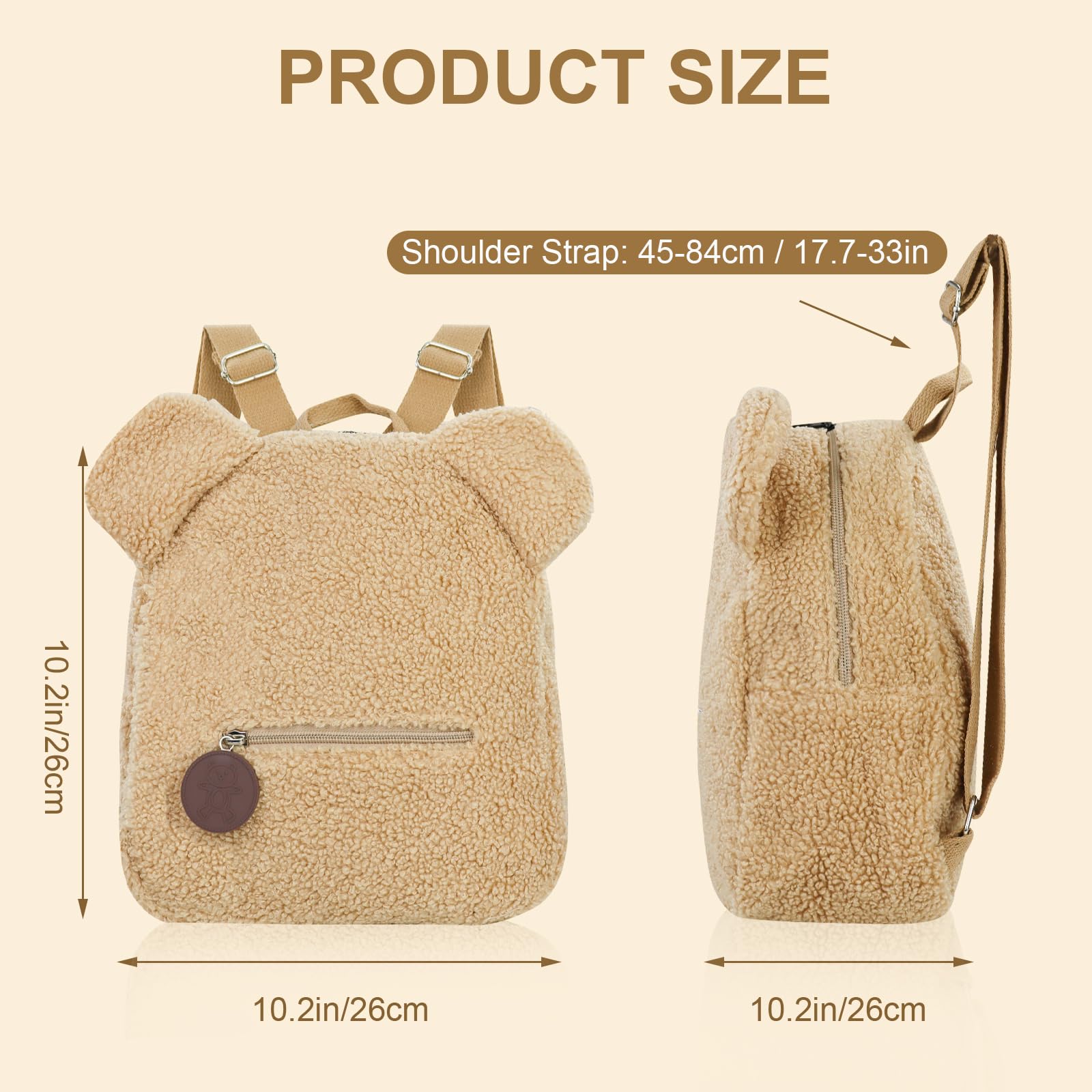 adistylinno-backpack-mini-sac-dos-ours-peluche-kaki image 2