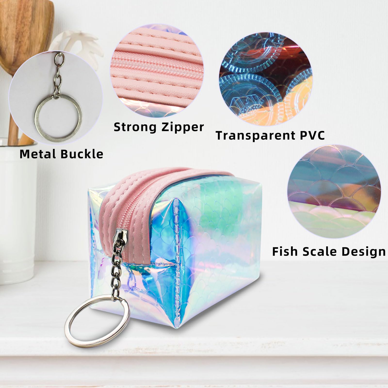 adistylinno-change-purse-petit-porte-monnaie-rose-caille-laser image 3