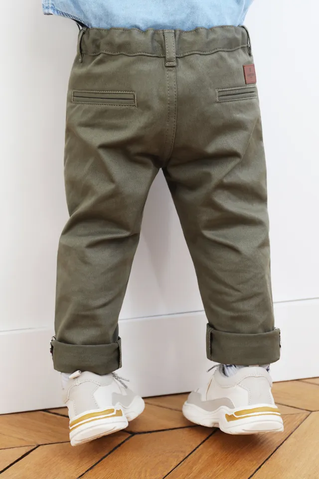 le-pantalon-chino-enfant-kaki-pantalon-enfant image 1