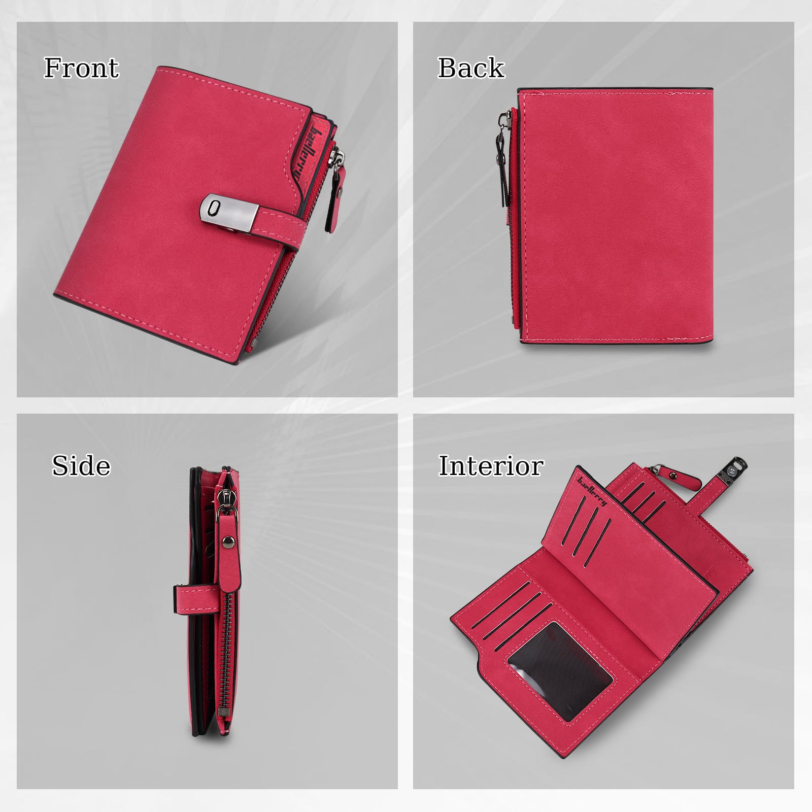 adistylinno-women-s-wallet-portefeuille-femme-rouge-15-cartes image 4