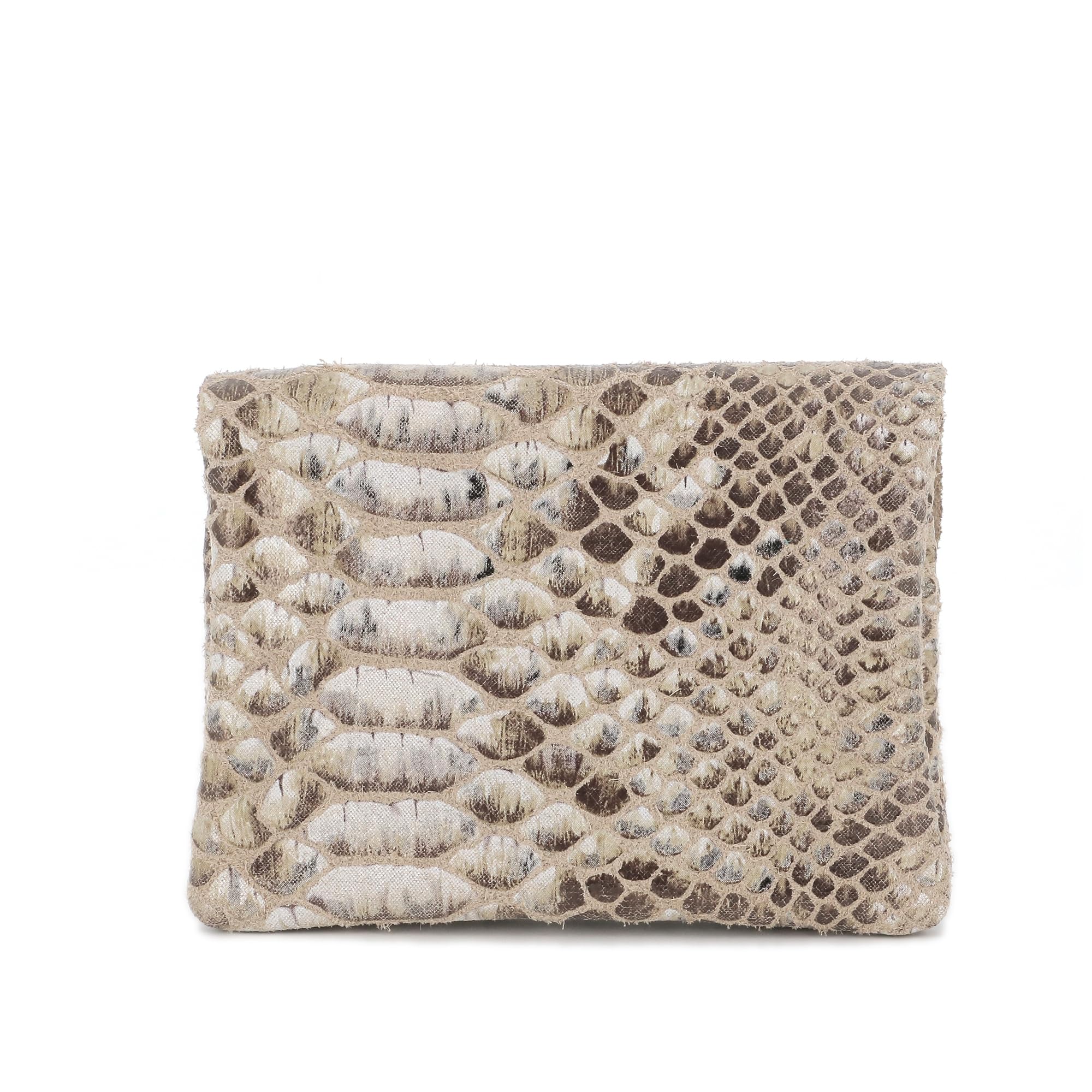 double-tree-porte-monnaie-cuir-python-taupe image 3