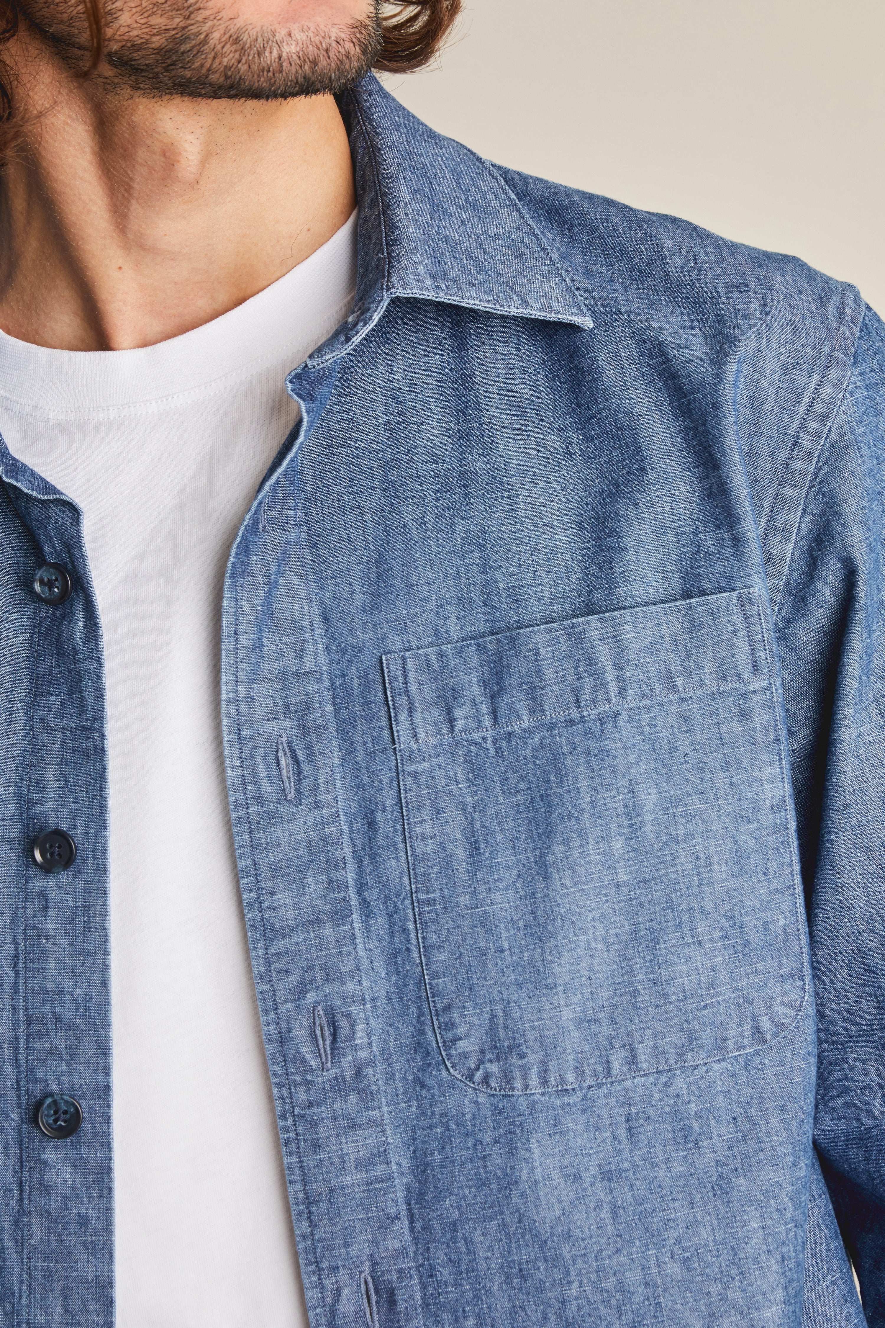 le-pantalon-overshirts-homme-surchemise-chambray-bleu-coton image 5