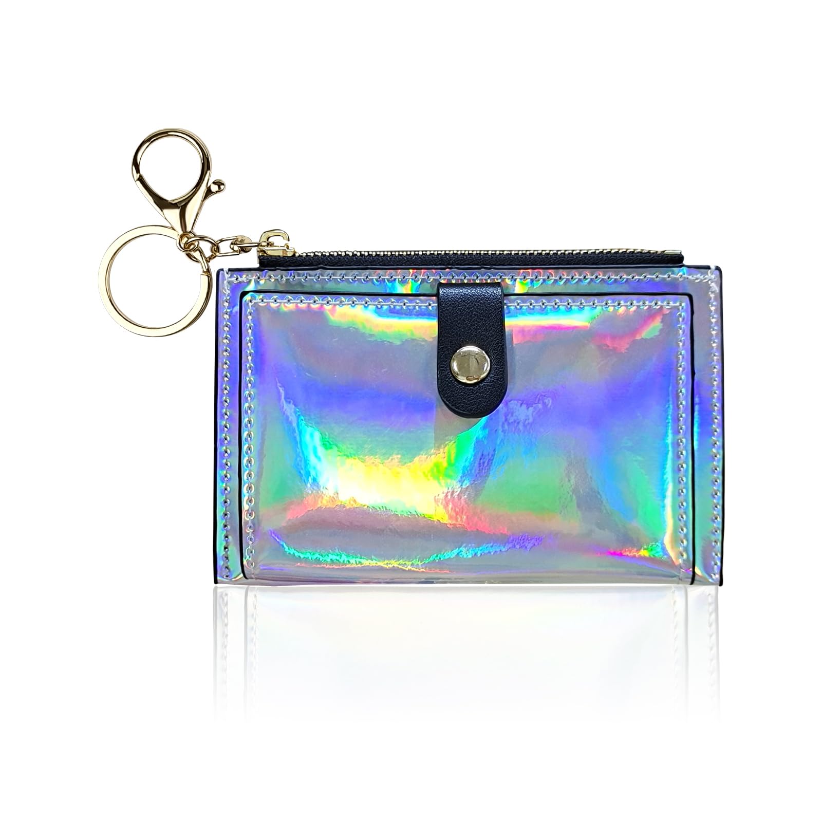 adistylinno-card-wallet-porte-cartes-argent-cuir-zipp image 1