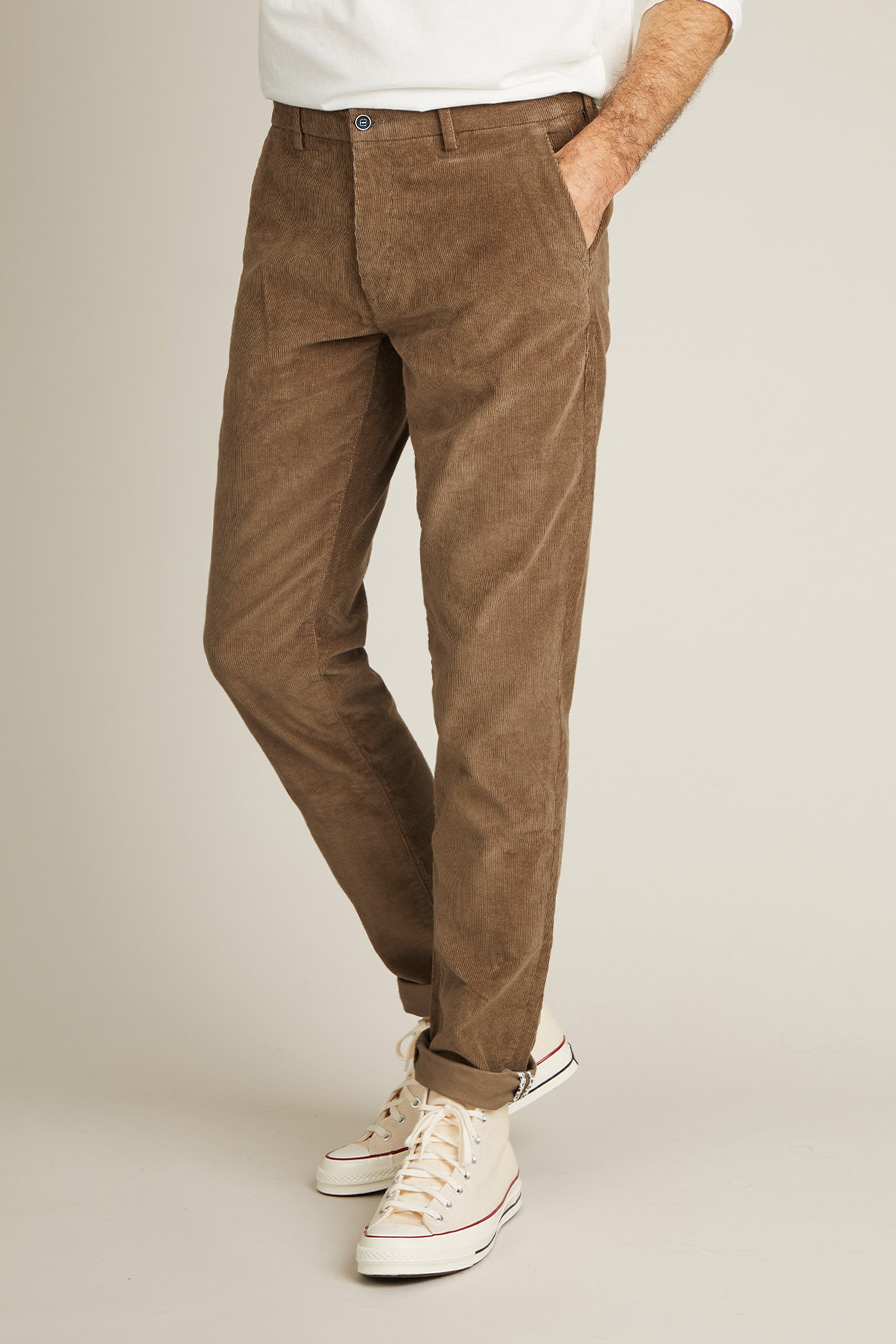 le-pantalon-velours-chino-homme-tabac-semi-slim-chaud image 5