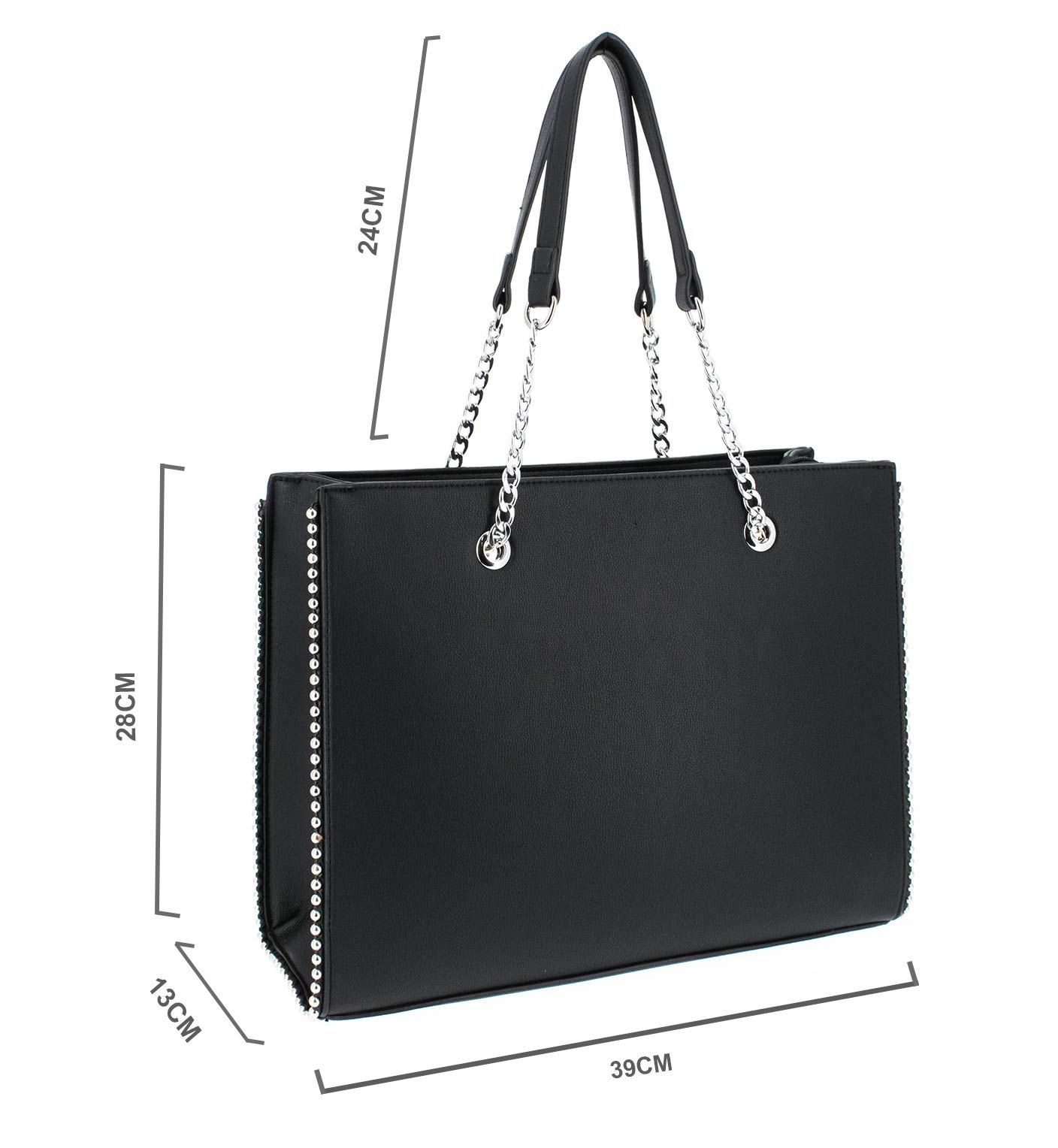 double-tree-sac-main-noir-cabas-cha-ne-perle-format-a4 image 3