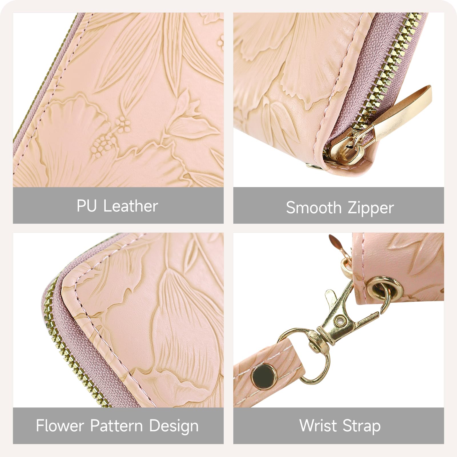 adistylinno-women-s-wallet-portefeuille-rose-dragonne-fleurs image 4