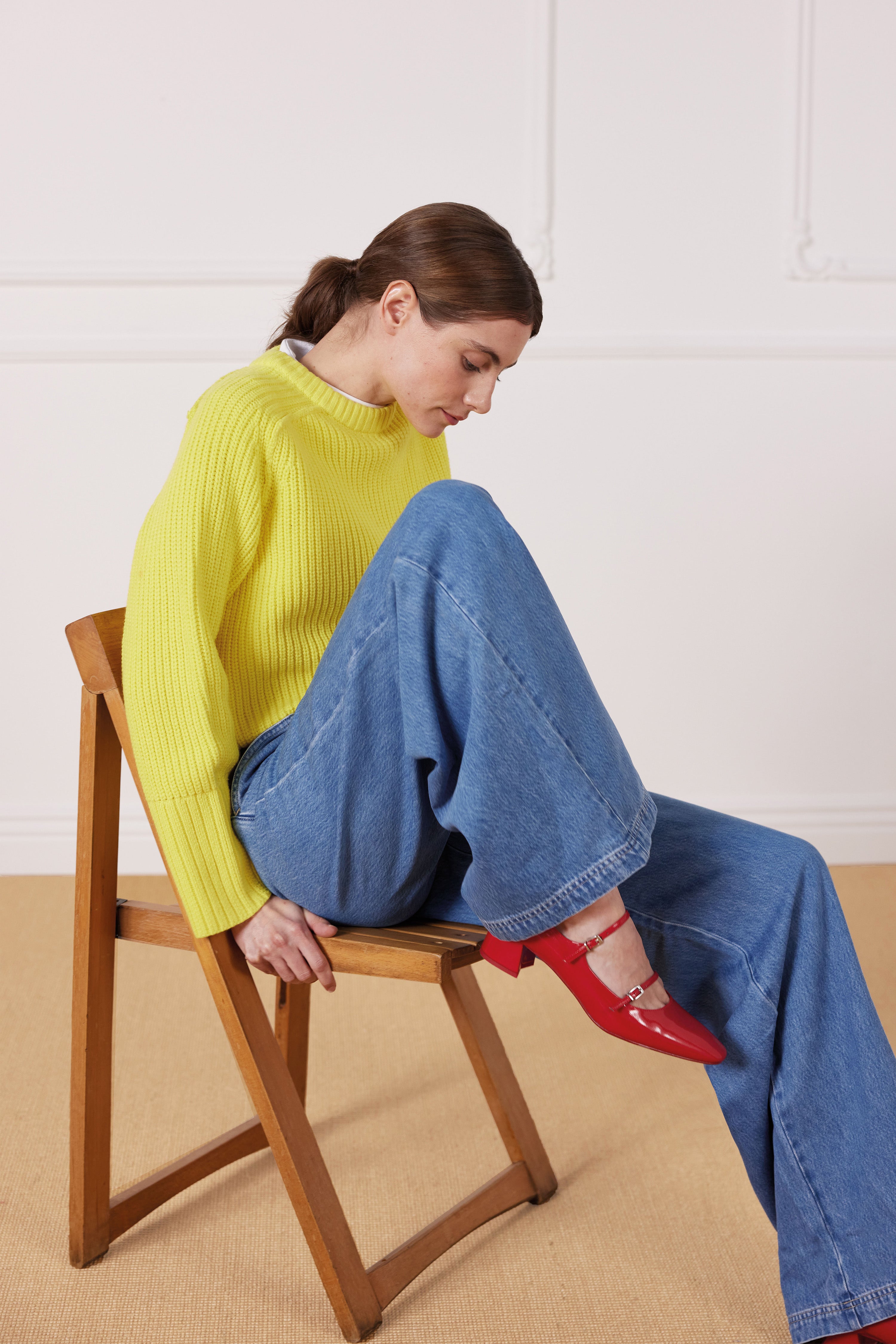 le-pantalon-pantalon-pinces-middle-blue-bleu-coton-lyocell image 6