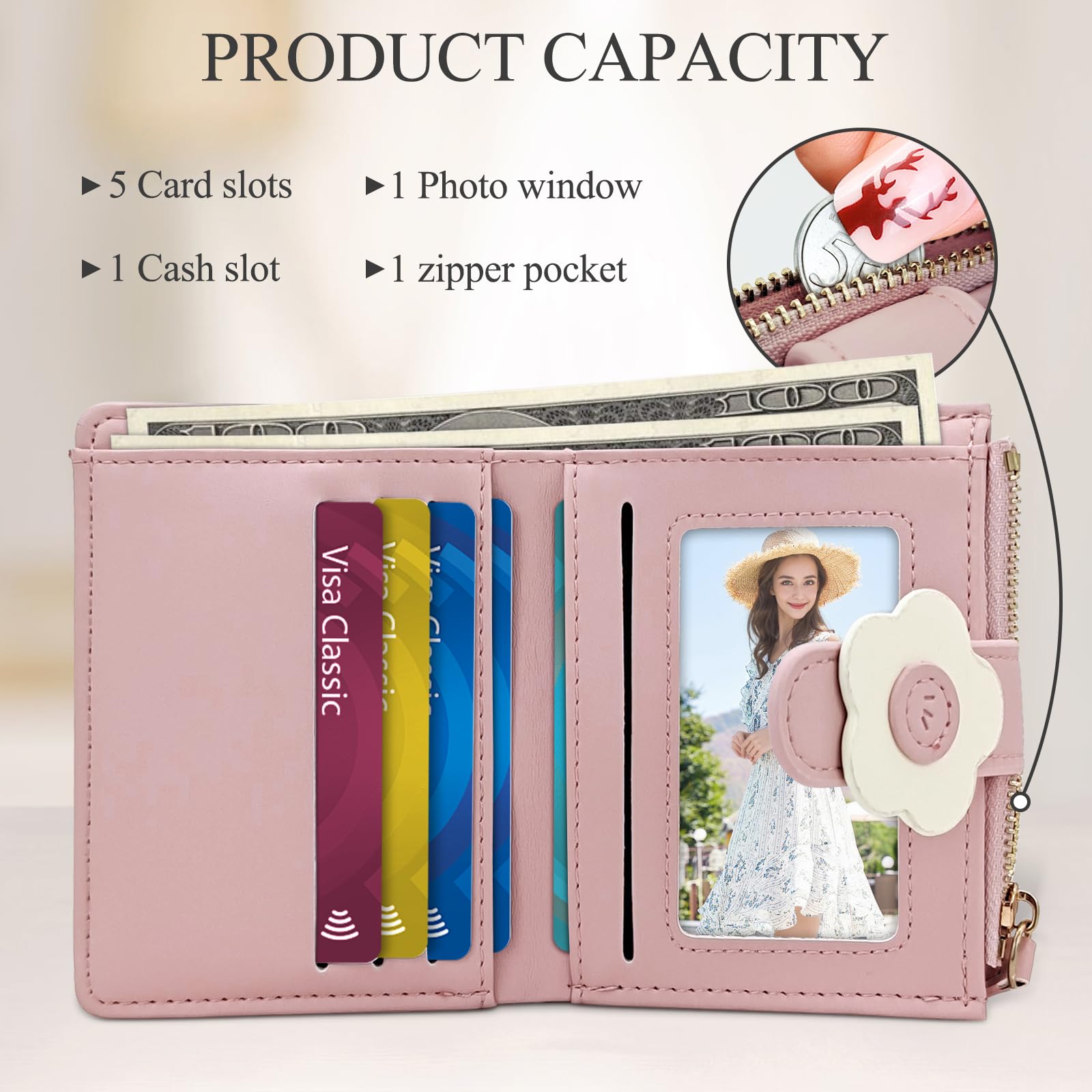adistylinno-petit-portefeuille-femme-floral-rose-cuir-5-cartes image 3