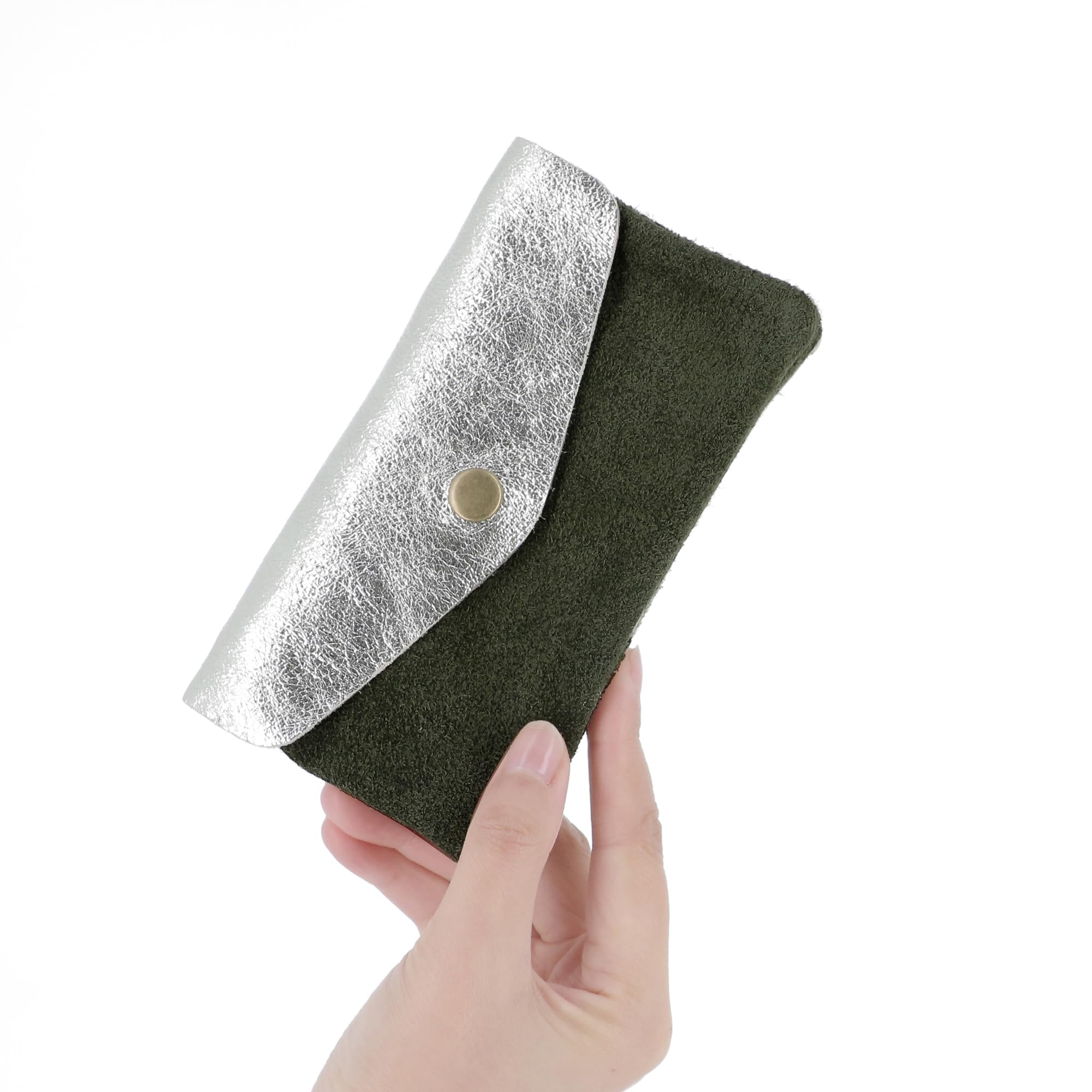 double-tree-porte-monnaie-cuir-portefeuille-femme-kaki image 3