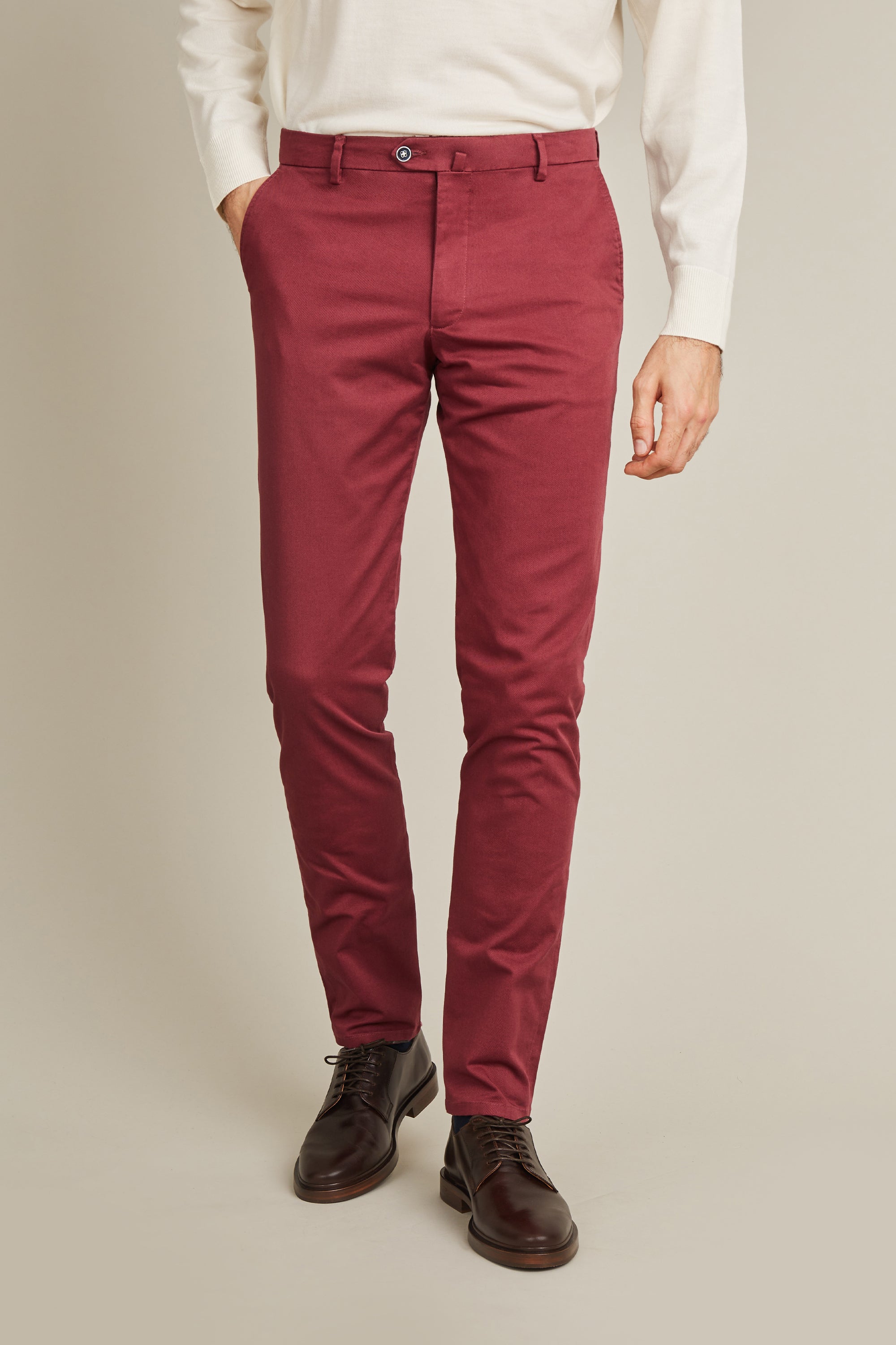 le-pantalon-chino-fm-lpc-22-pantalon-bordeaux-fonc-coton image 1
