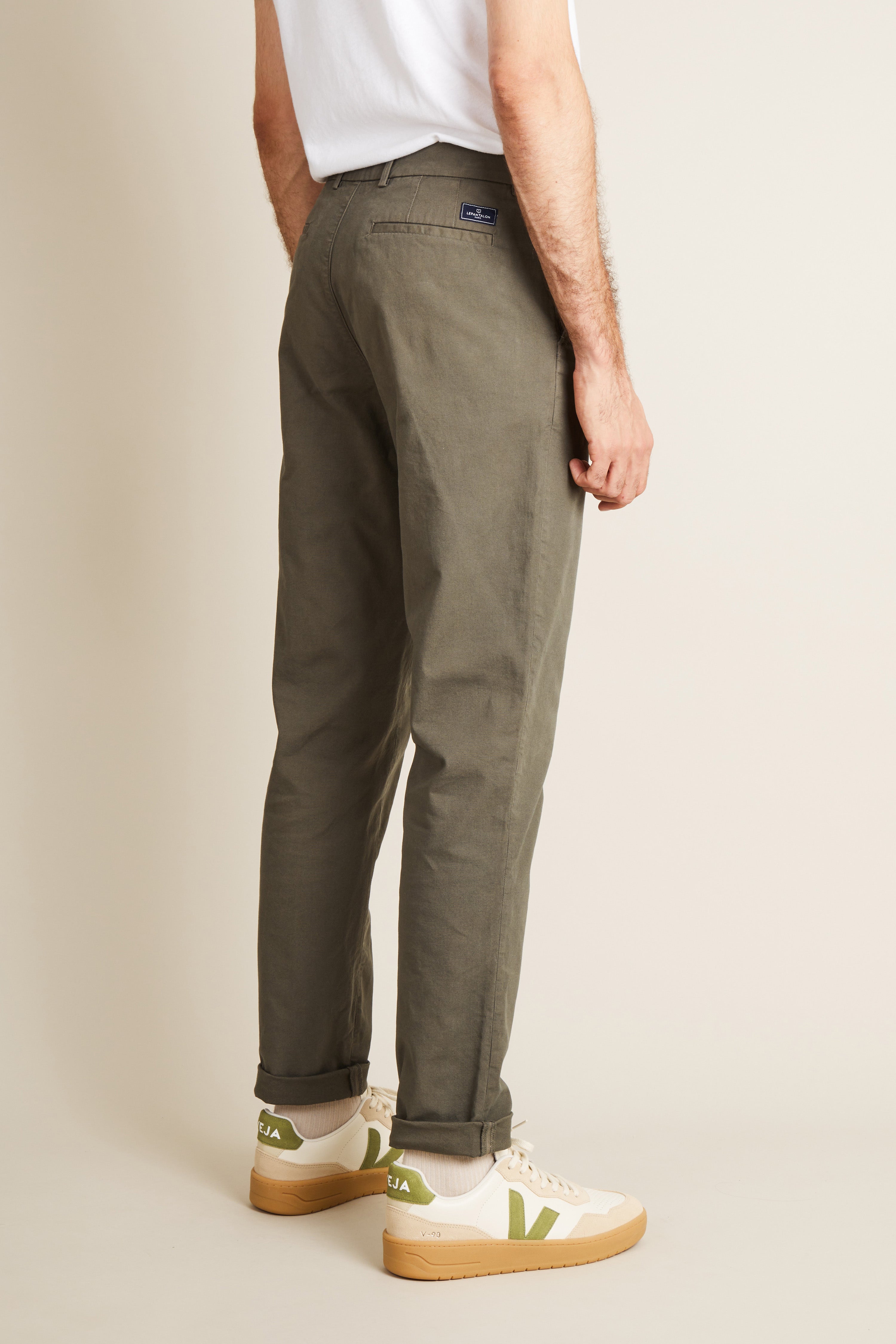 le-pantalon-chino-sport-kaki-chino-homme-coton-stretch image 4