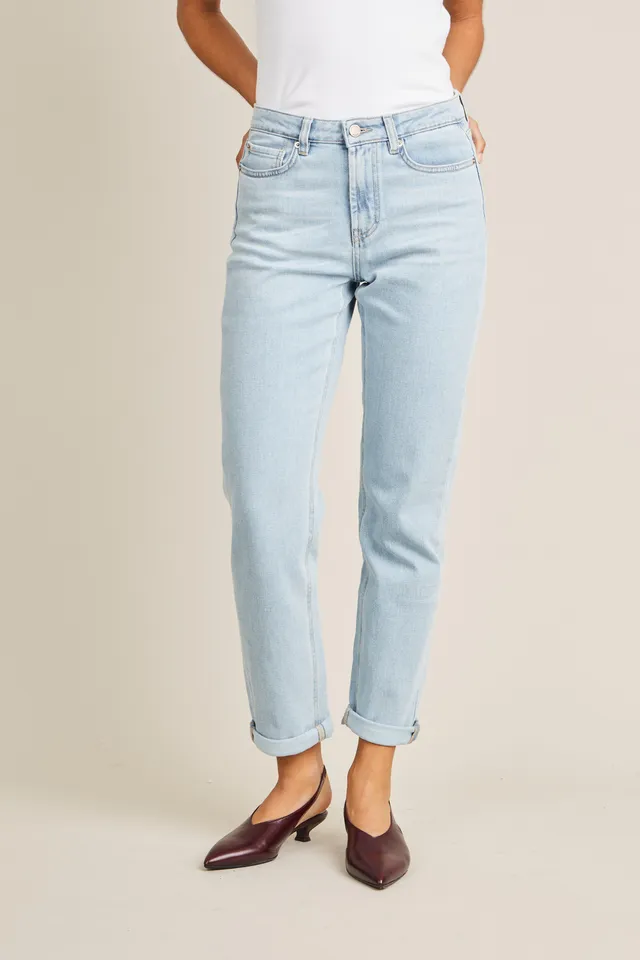 le-pantalon-jeans-femme-girlfriend-vintage-bleached-recycl image 1