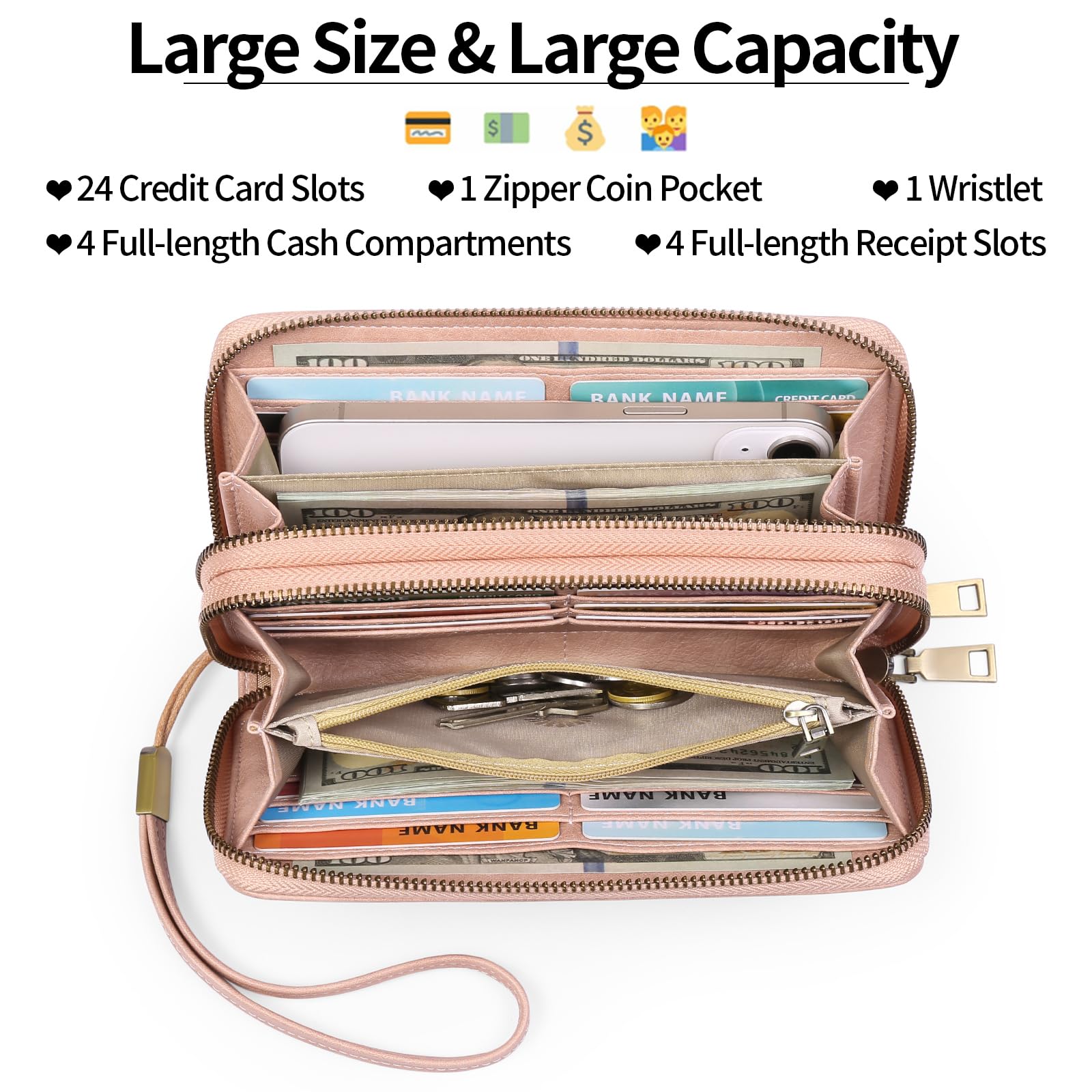 gaekeao-large-wallet-a10-retro-rose-portefeuille-cuir-rfid image 4
