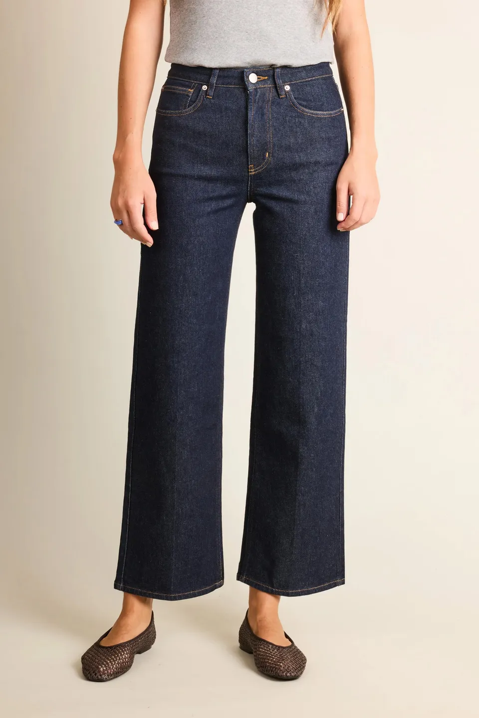 le-pantalon-jeans-femme-jean-flare-bleu-coton-stretch-7-8-me image 1