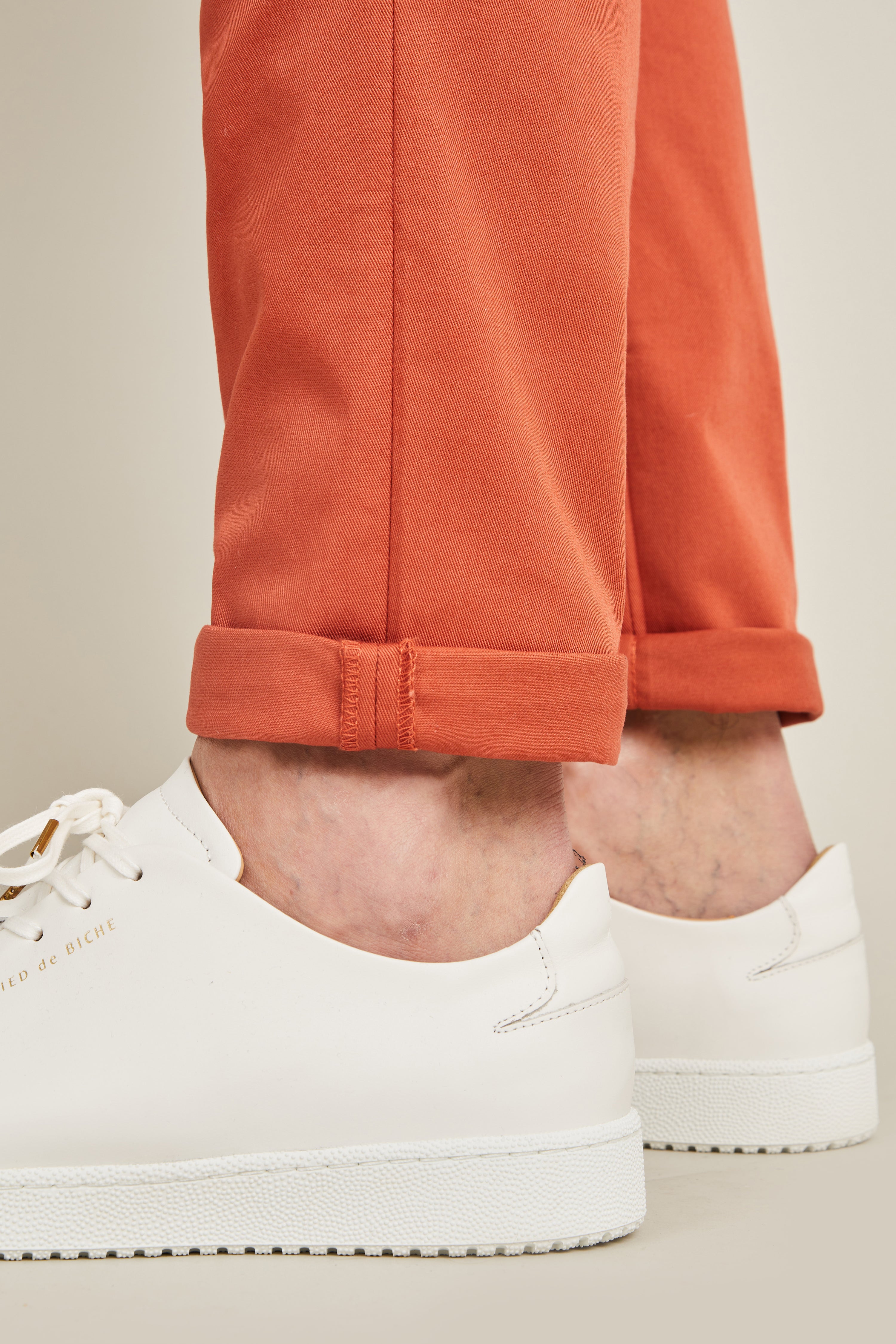 le-pantalon-chinos-homme-chino-tomette-coton-semi-slim-orange image 6