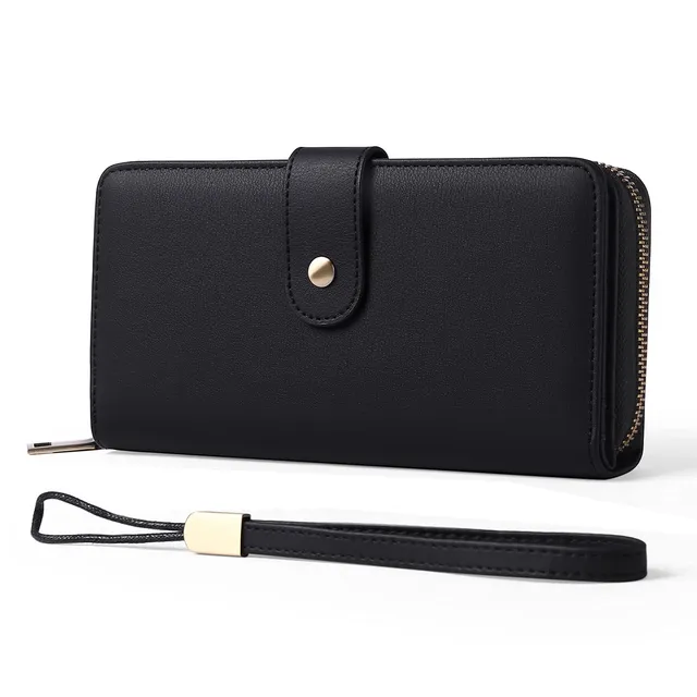 gaekeao-large-wallet-portefeuille-noir-14-cartes image 1