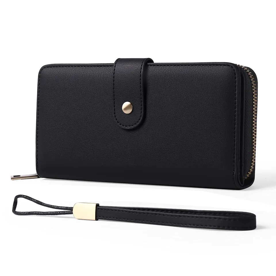 gaekeao-large-wallet-portefeuille-noir-14-cartes image 1