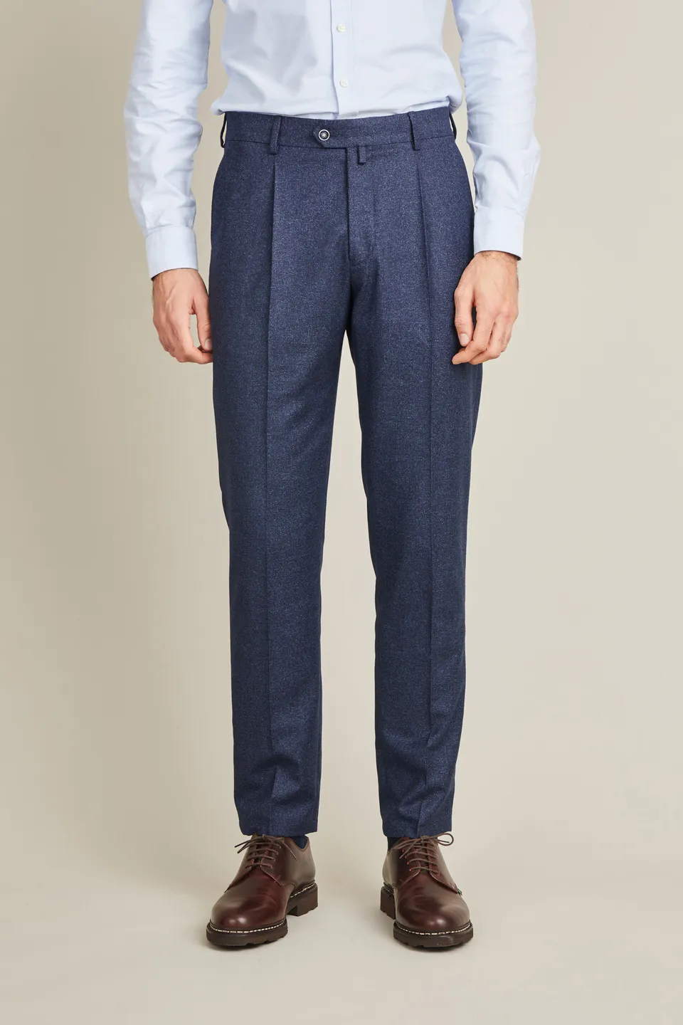 le-pantalon-flanelle-fm-lpfp-1-pantalon-homme-bleu-marine-laine image 1