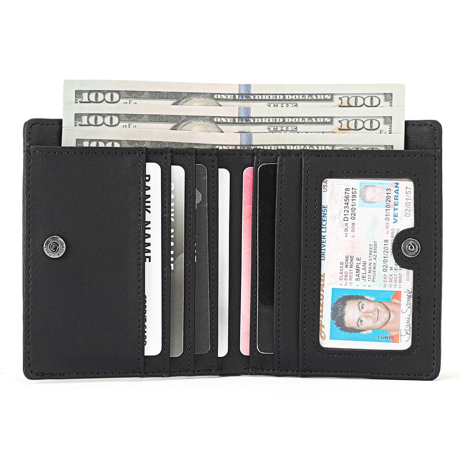 gaekeao-card-holder-wallet-porte-carte-homme-noir-rfid-zip image 7