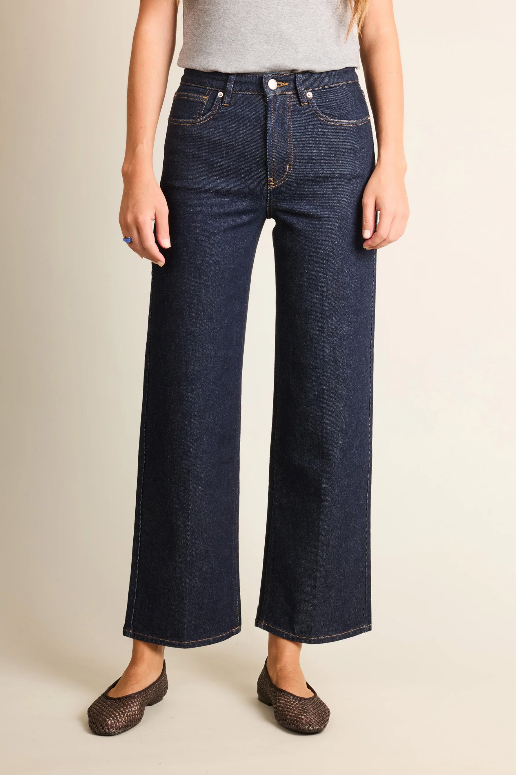 le-pantalon-jeans-femme-jean-flare-bleu-coton-stretch-7-8-me image 1