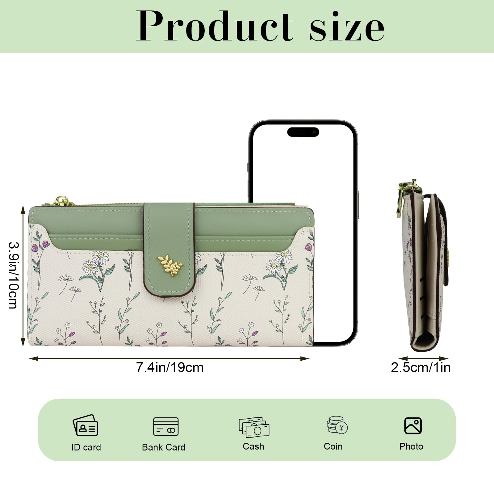 adistylinno-women-s-wallet-portefeuille-femme-vert-floral image 3