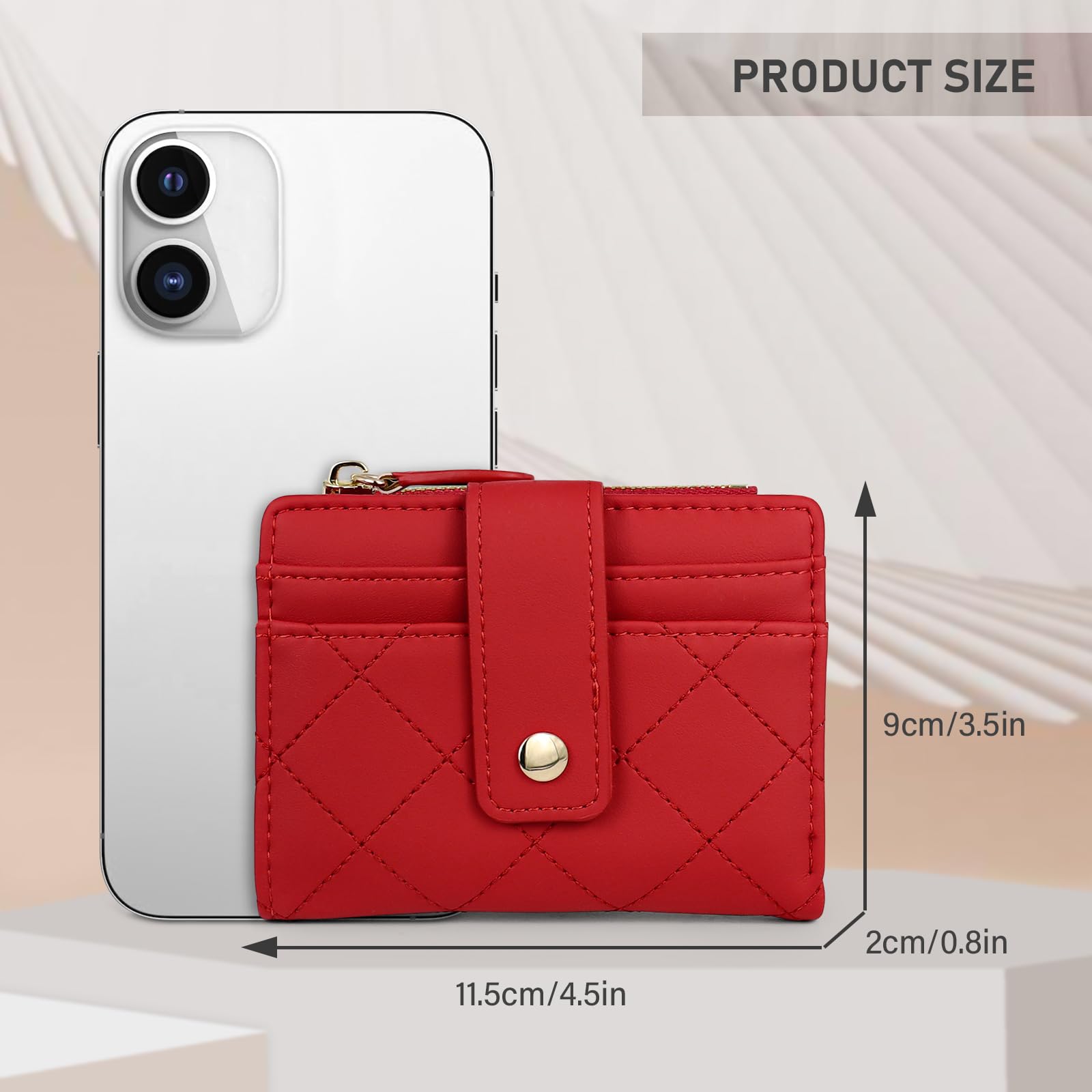 adistylinno-women-s-wallet-portefeuille-femme-rouge-losange image 2