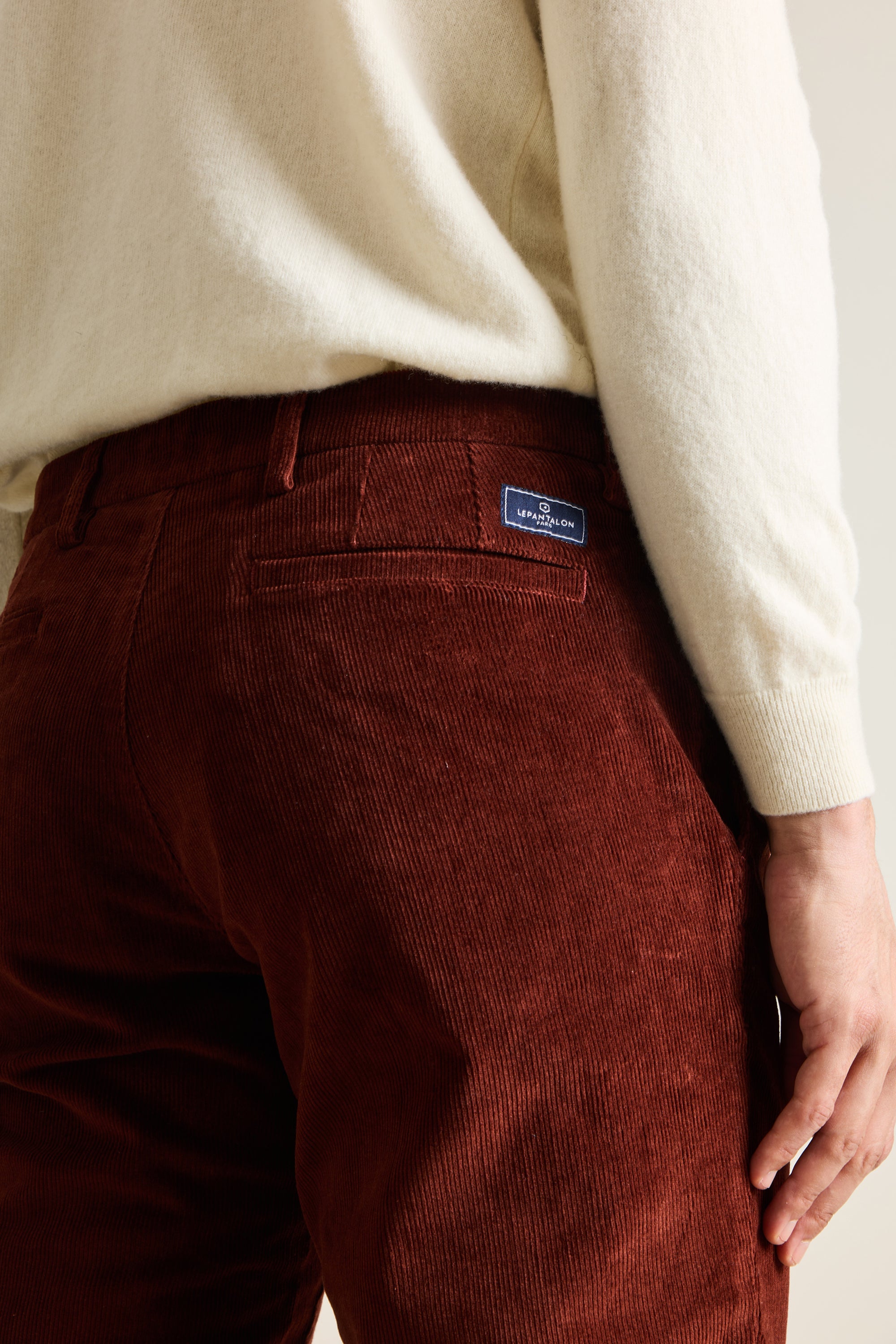 le-pantalon-chino-velours-terracotta-semi-slim-hiver image 3