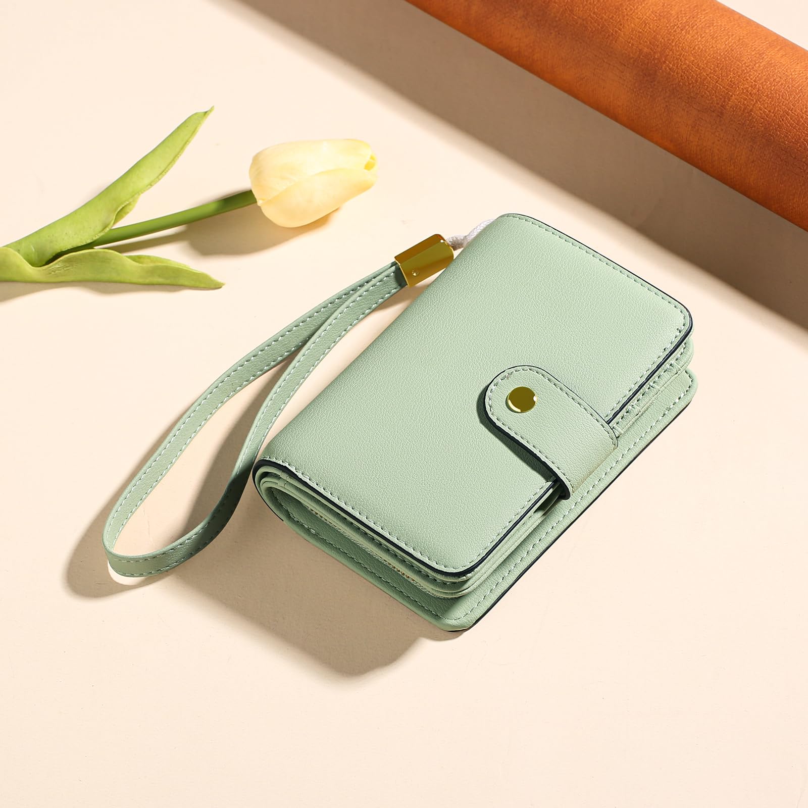gaekeao-women-s-small-wallet-portefeuille-petit-vert-rfid image 7