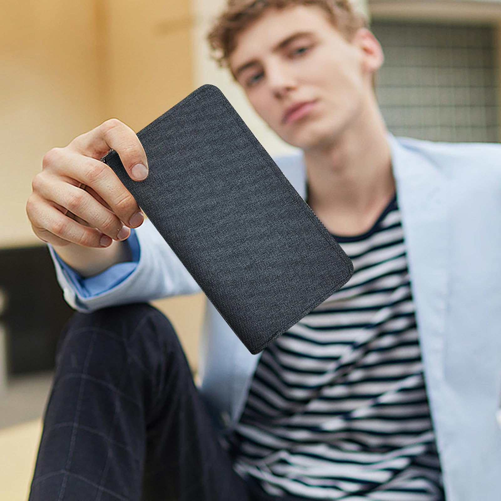 adistylinno-men-s-wallet-portefeuille-homme-toile-long-noir image 5