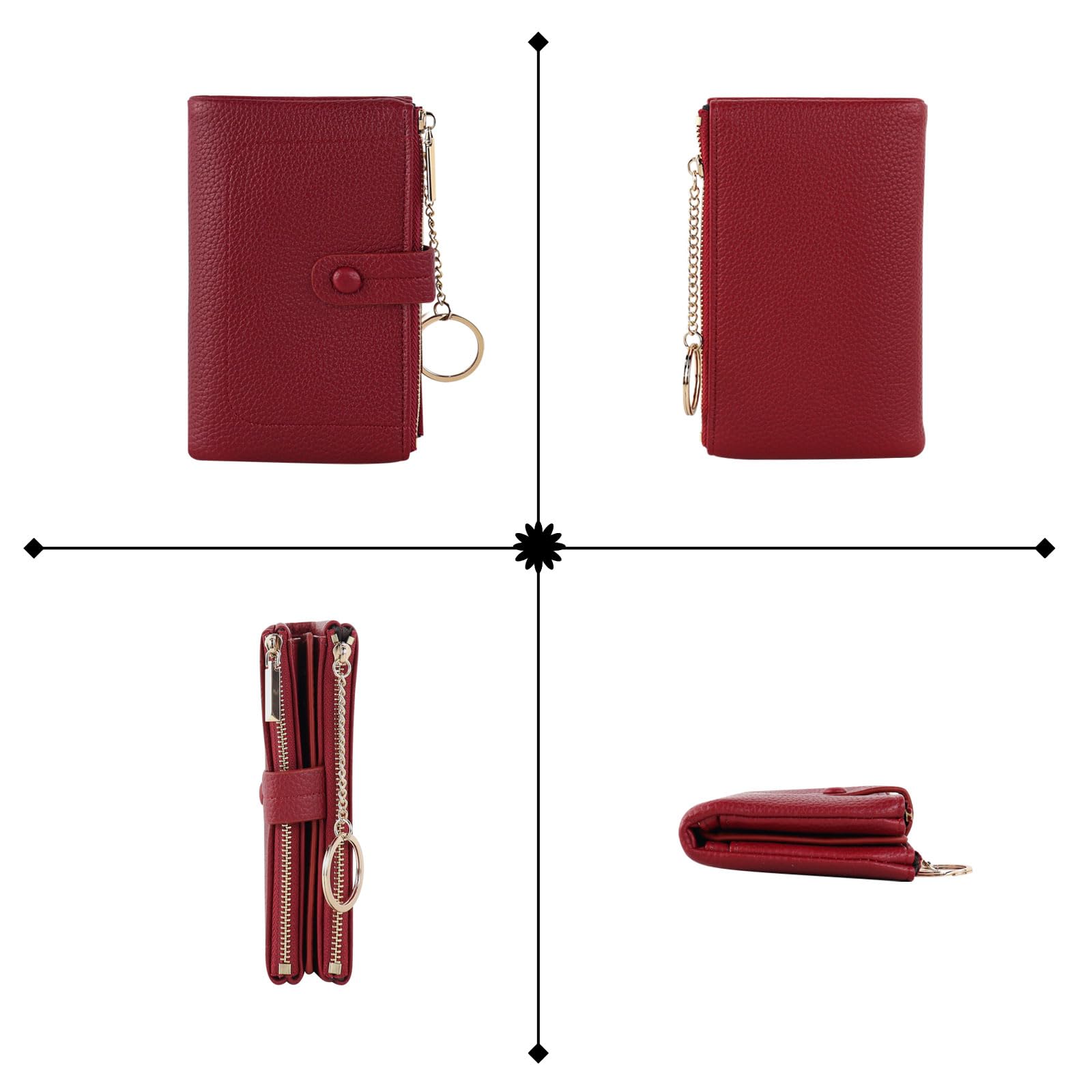 adistylinno-women-s-wallet-portefeuille-rfid-rouge-20-cartes image 5