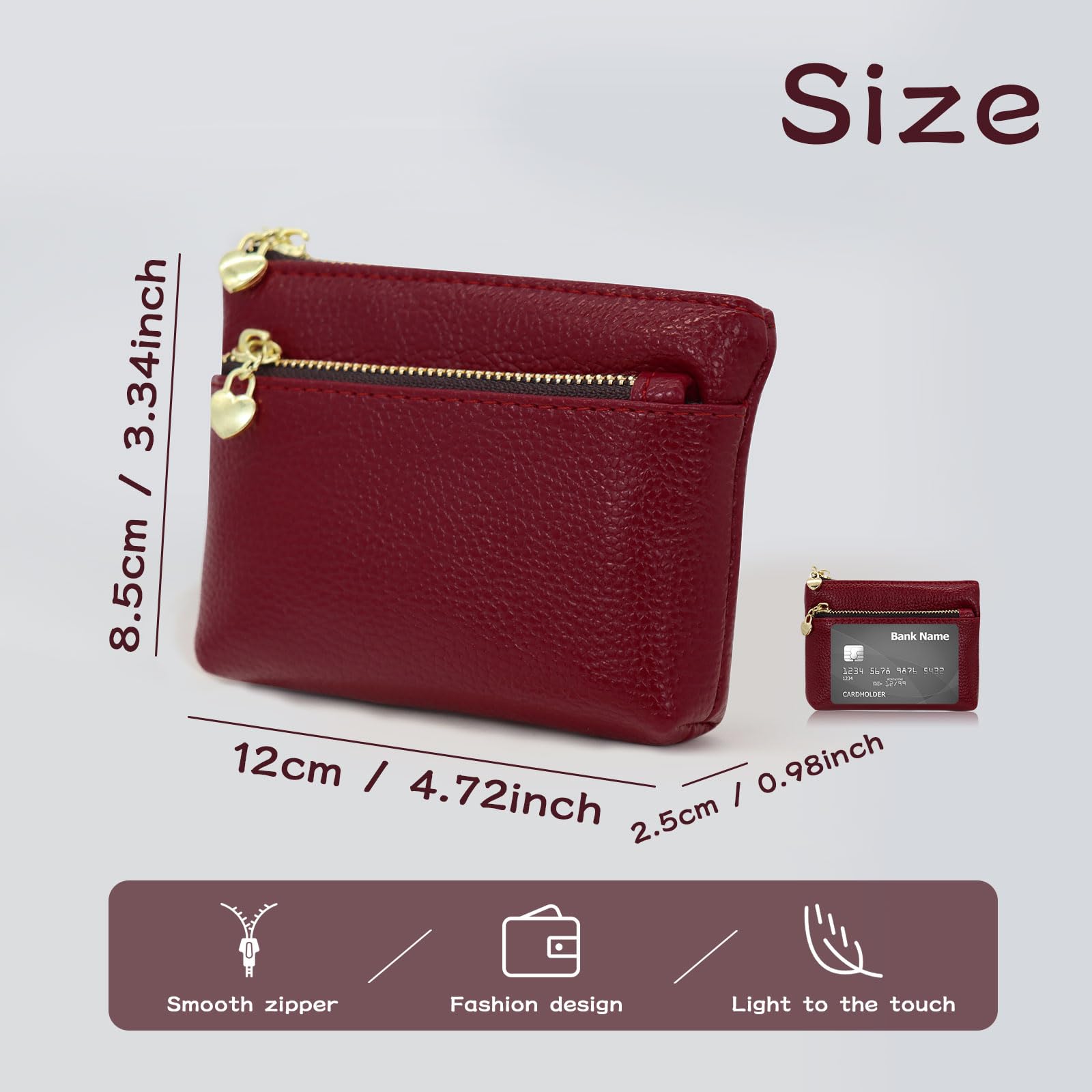 adistylinno-women-s-wallet-portefeuille-rouge-3-zips image 4
