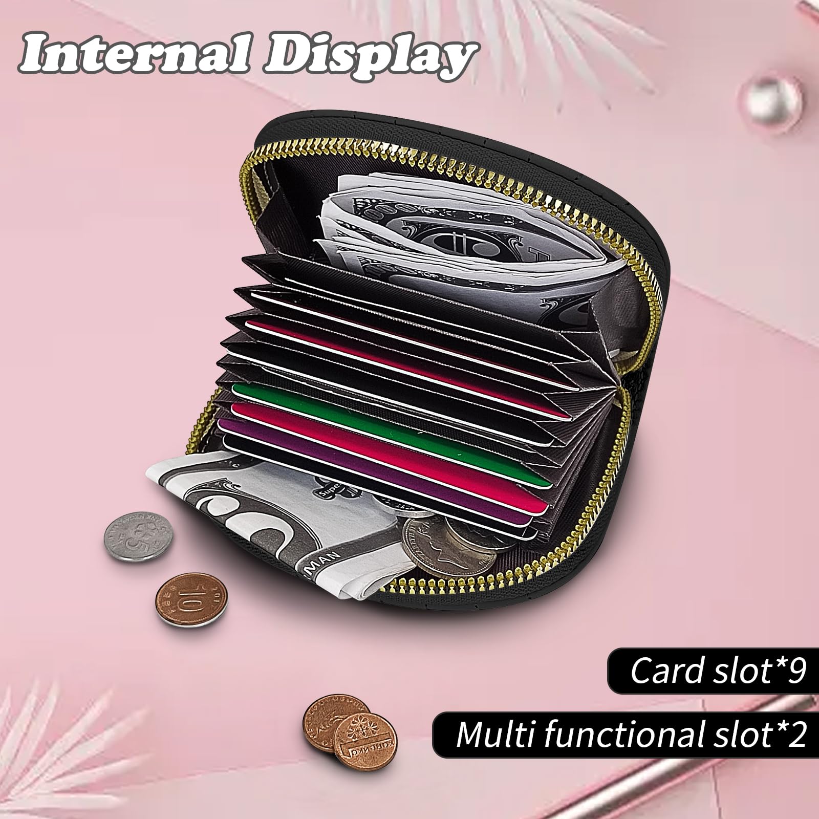 adistylinno-women-s-wallet-portefeuille-femme-noir-fleurs image 4