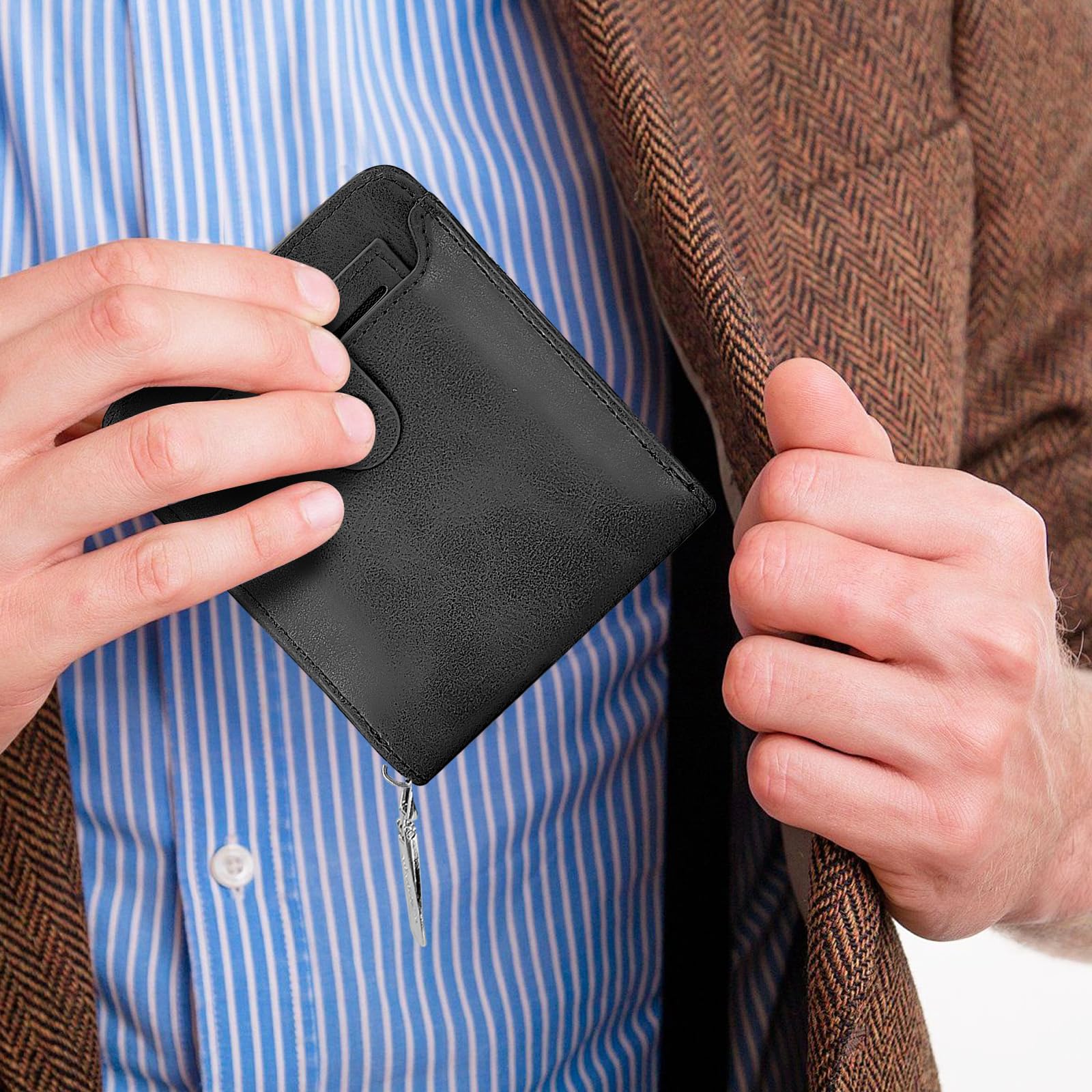 adistylinno-wallet-portefeuille-homme-cuir-pu-vintage-compact image 5