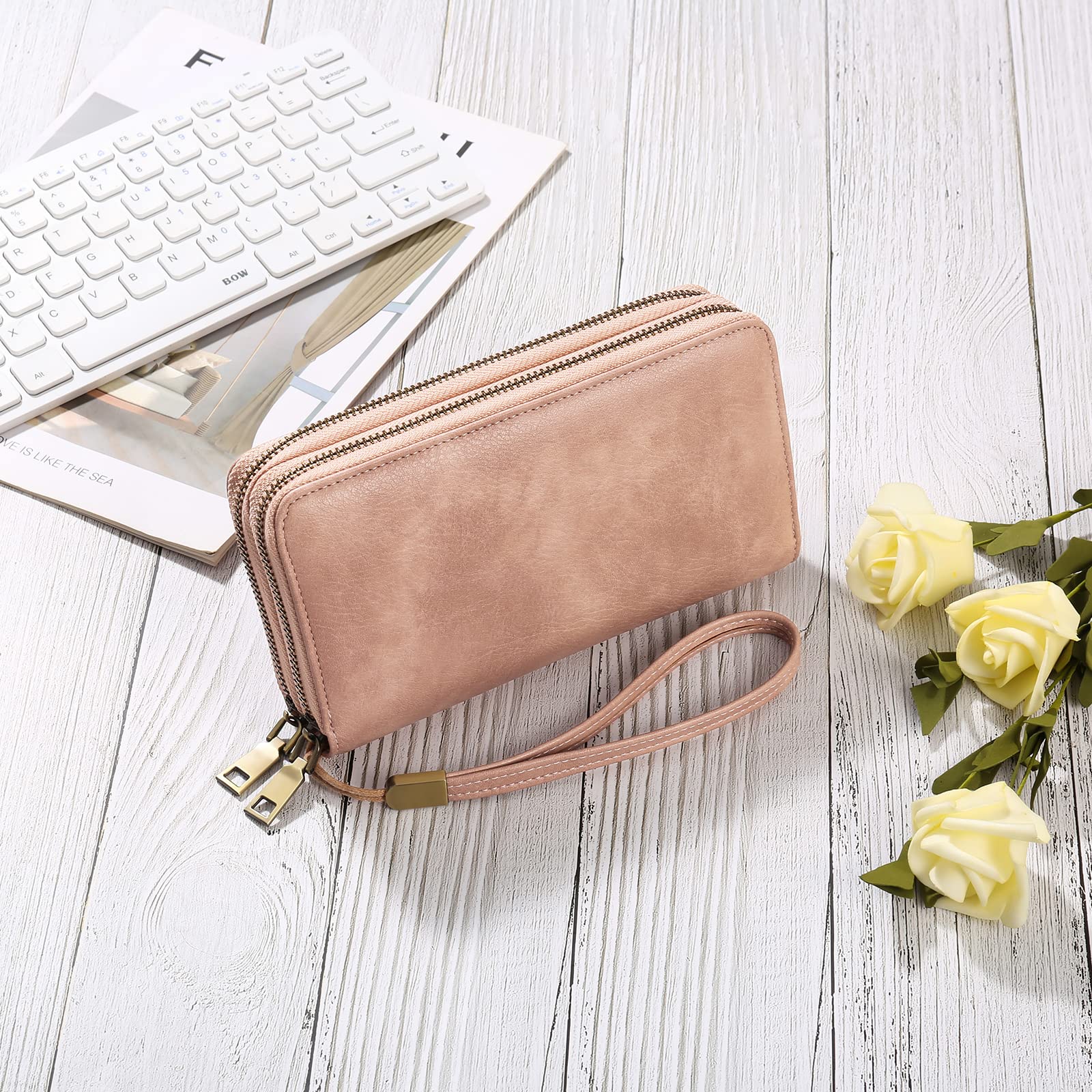 gaekeao-large-wallet-a10-retro-rose-portefeuille-cuir-rfid image 2