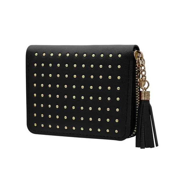 adistylinno-card-wallet-porte-cartes-femme-cuir-noir-perles image 1