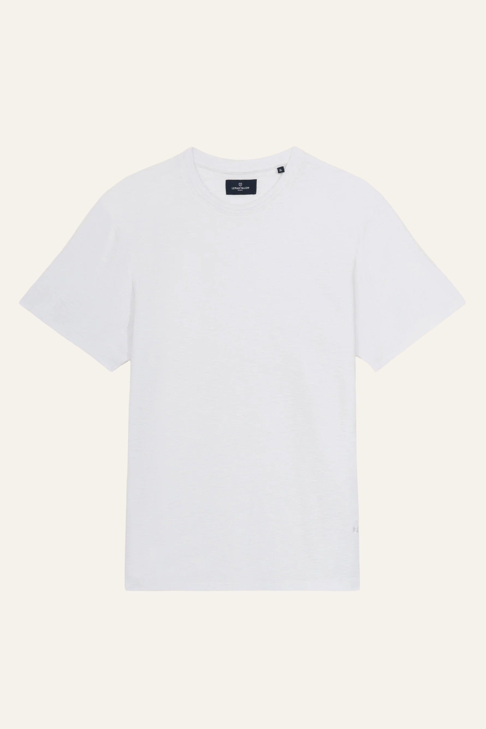 le-pantalon-t-shirt-textur-blanc-tee-shirt-coton-portugal image 1