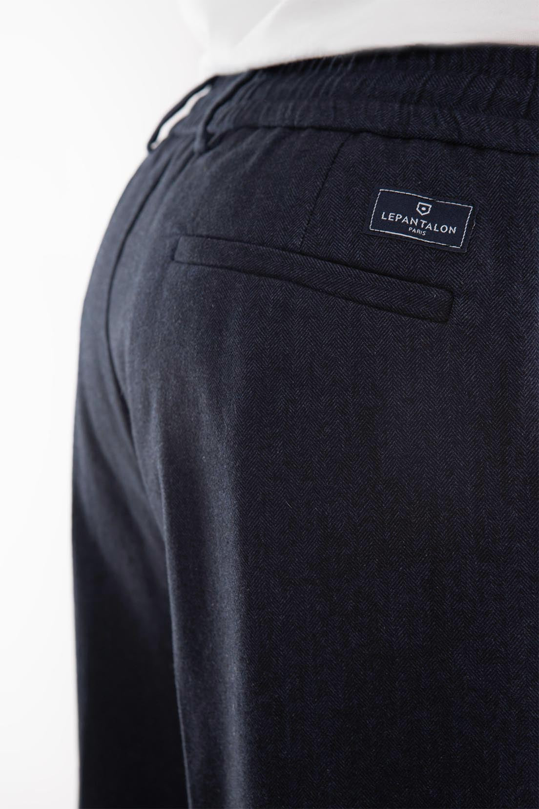 le-pantalon-cargo-homme-pantalon-chaud-bleu-marine-coton image 3