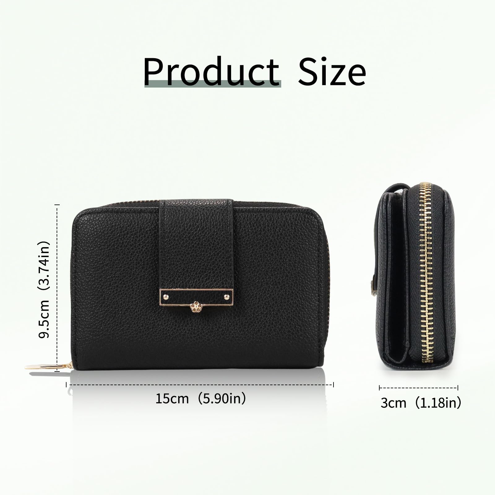 adistylinno-portefeuille-femme-cuir-synth-tique-noir-zip-6-cartes image 2