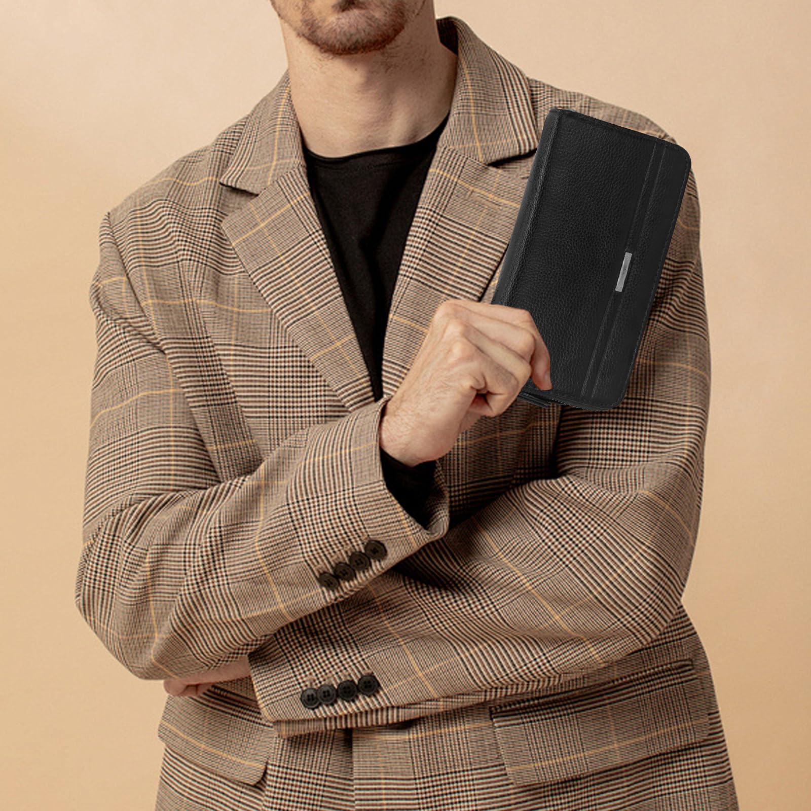 adistylinno-men-s-wallet-portefeuille-homme-noir-long-zip image 7