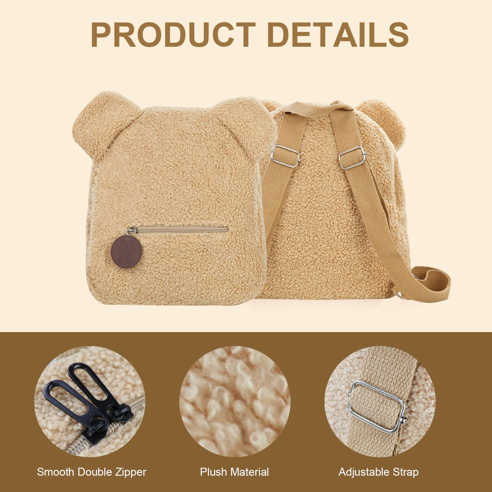 adistylinno-backpack-mini-sac-dos-ours-peluche-kaki image 3