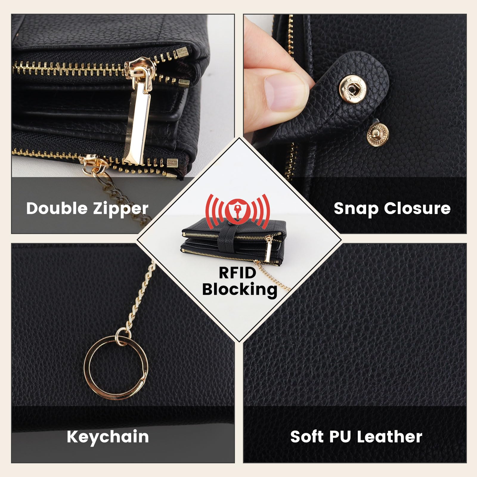 adistylinno-women-s-wallet-portefeuille-femme-noir-19-cartes-porte-cl-s image 3