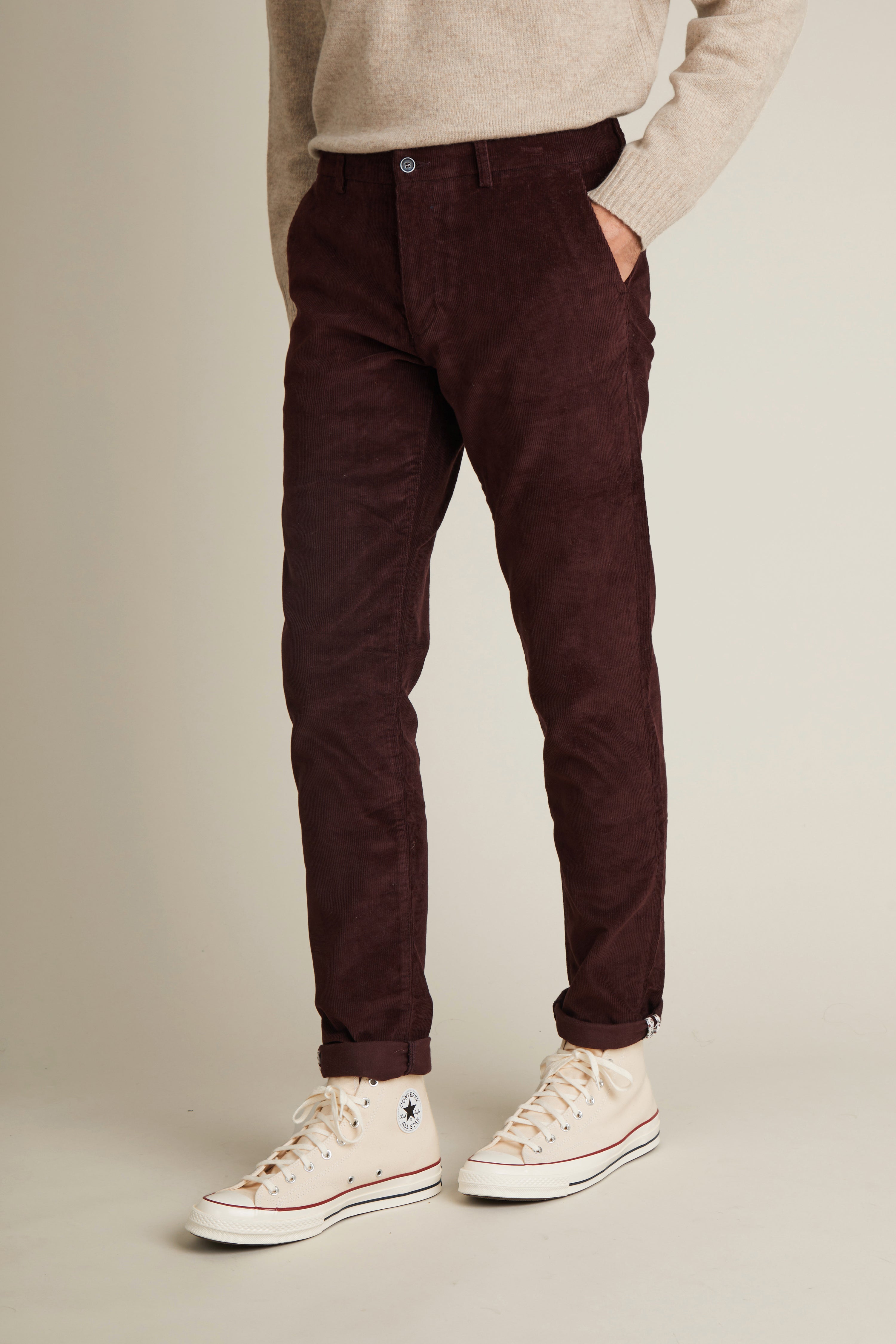 le-pantalon-velours-chino-homme-bordeaux-semi-slim-chaud image 5