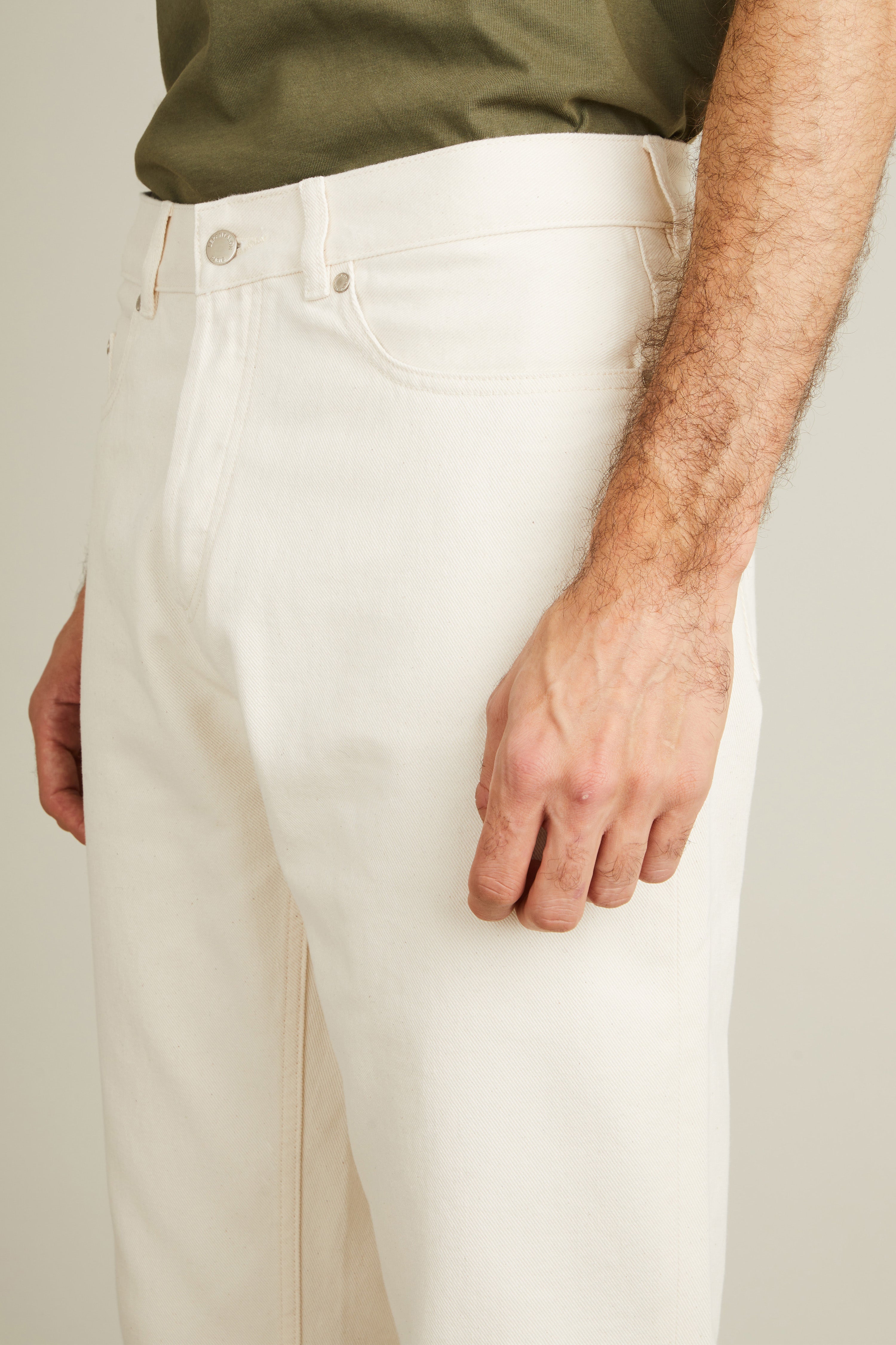 le-pantalon-jeans-homme-droit-cru-coton-bio image 3