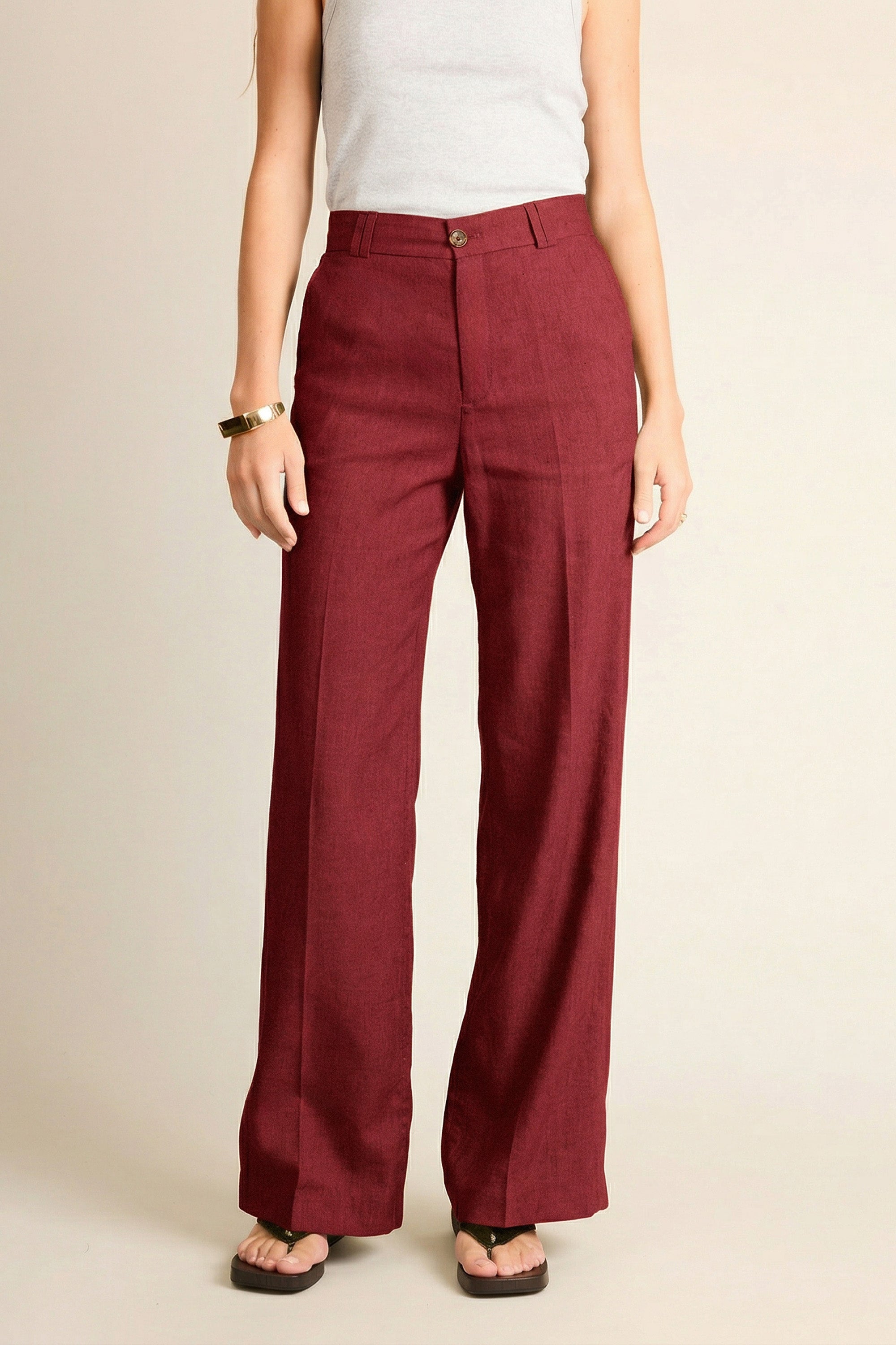 le-pantalon-pantalons-femme-wideleg-l-ger-rose-pantalon-taille-38 image 4