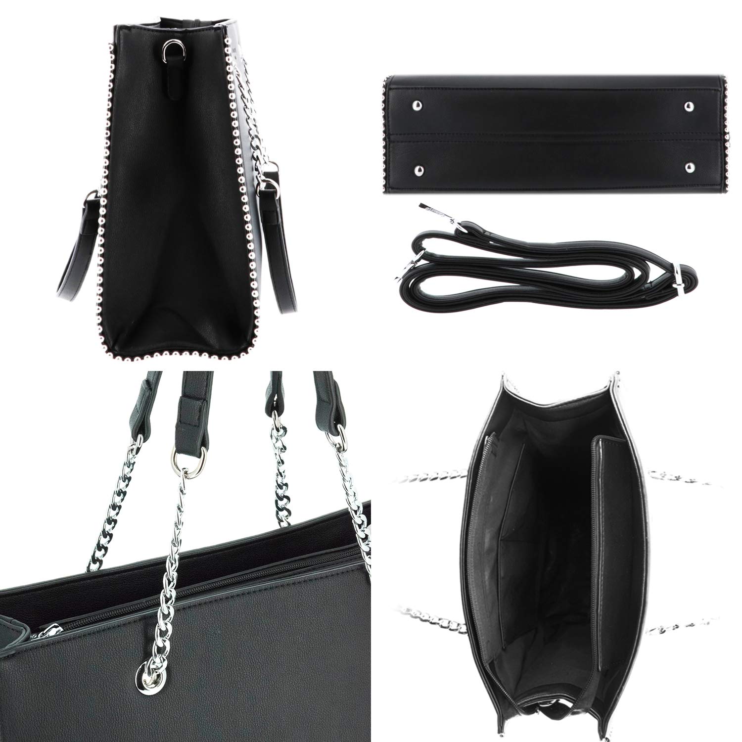 double-tree-sac-main-noir-cabas-cha-ne-perle-format-a4 image 6