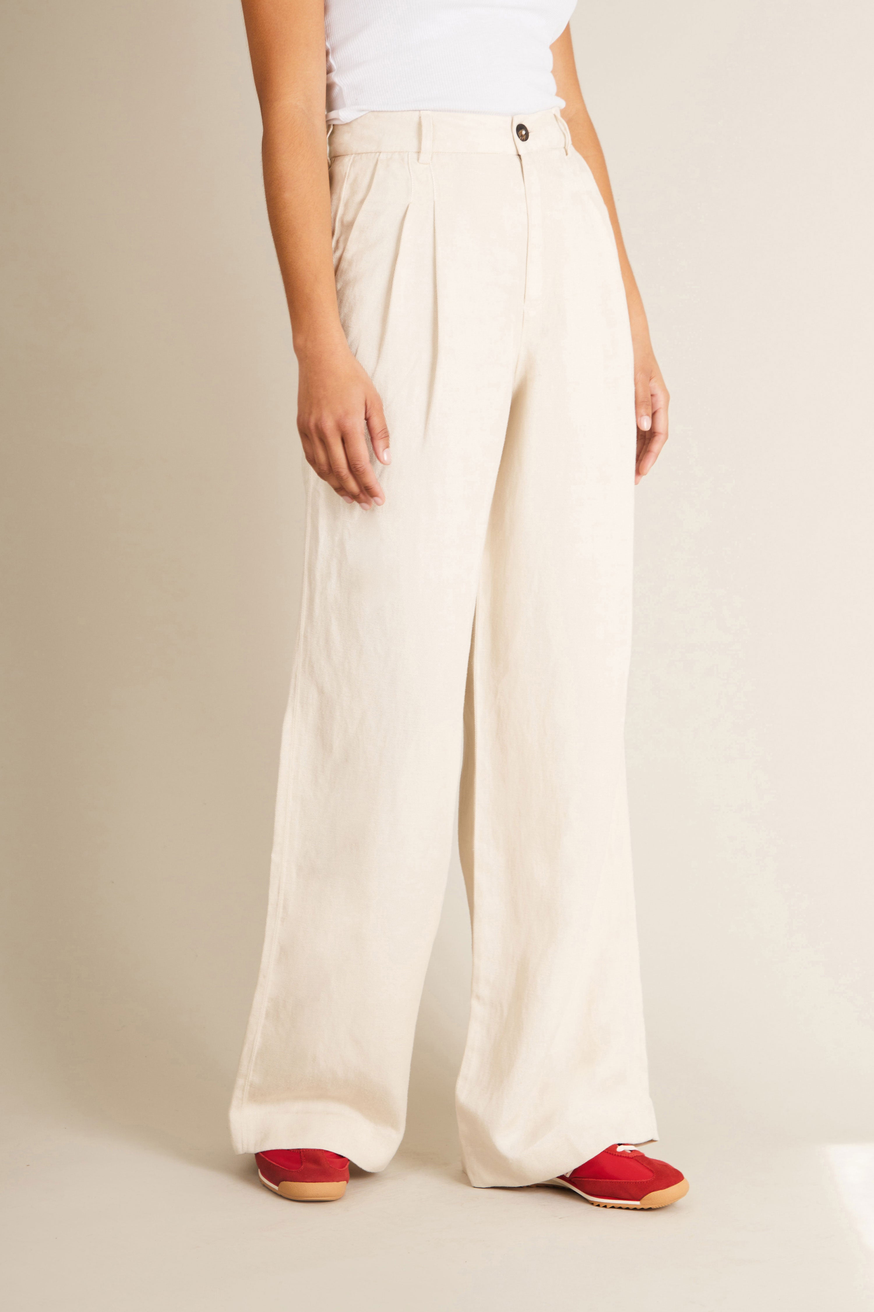 le-pantalon-pantalon-pinces-l-ger-homme-cru-lyocell-lin image 5