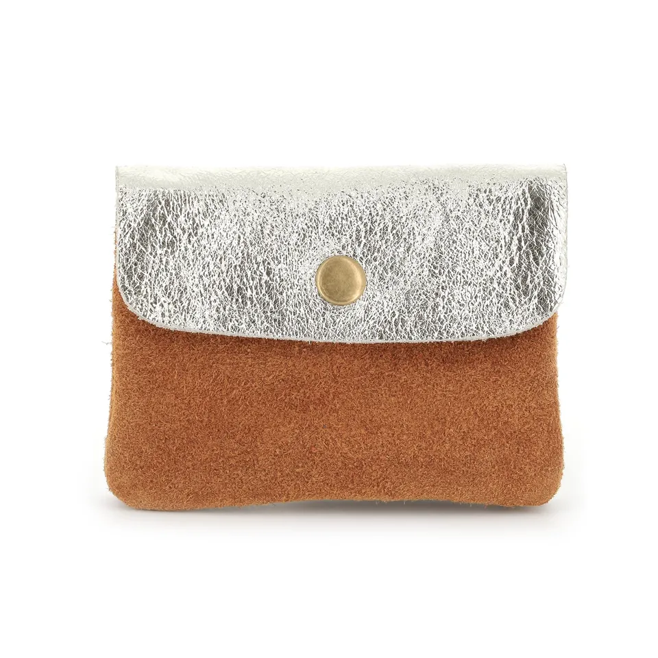 double-tree-porte-monnaie-cuir-v-ritable-camel-compact image 1