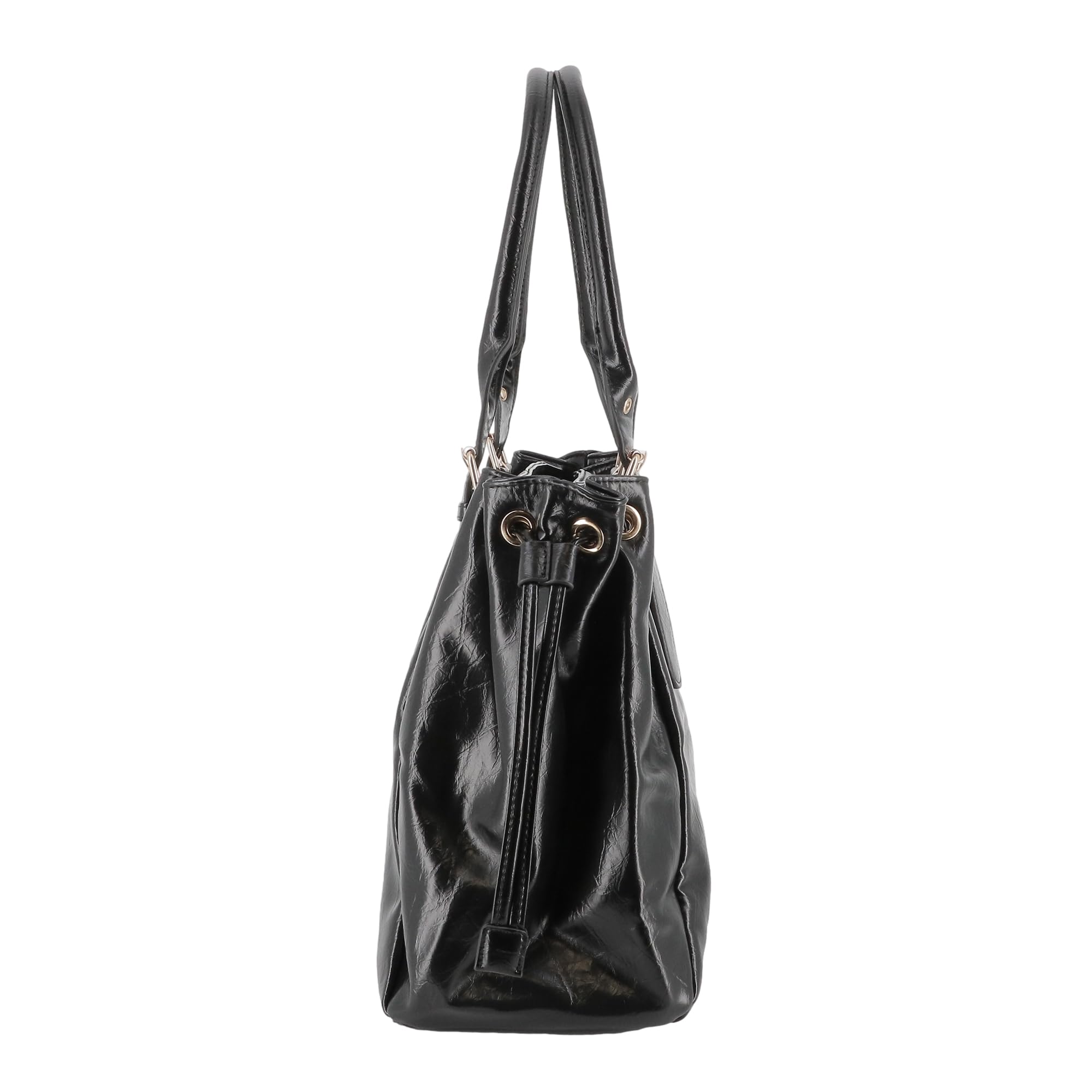 flora-co-sac-cabas-bowling-noir-lisse-fourre-tout-a4 image 6