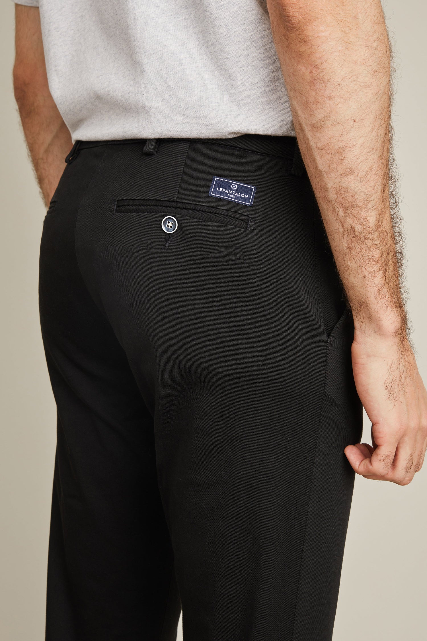 le-pantalon-chinos-homme-fm-lpc-18-chino-noir-semi-slim image 6